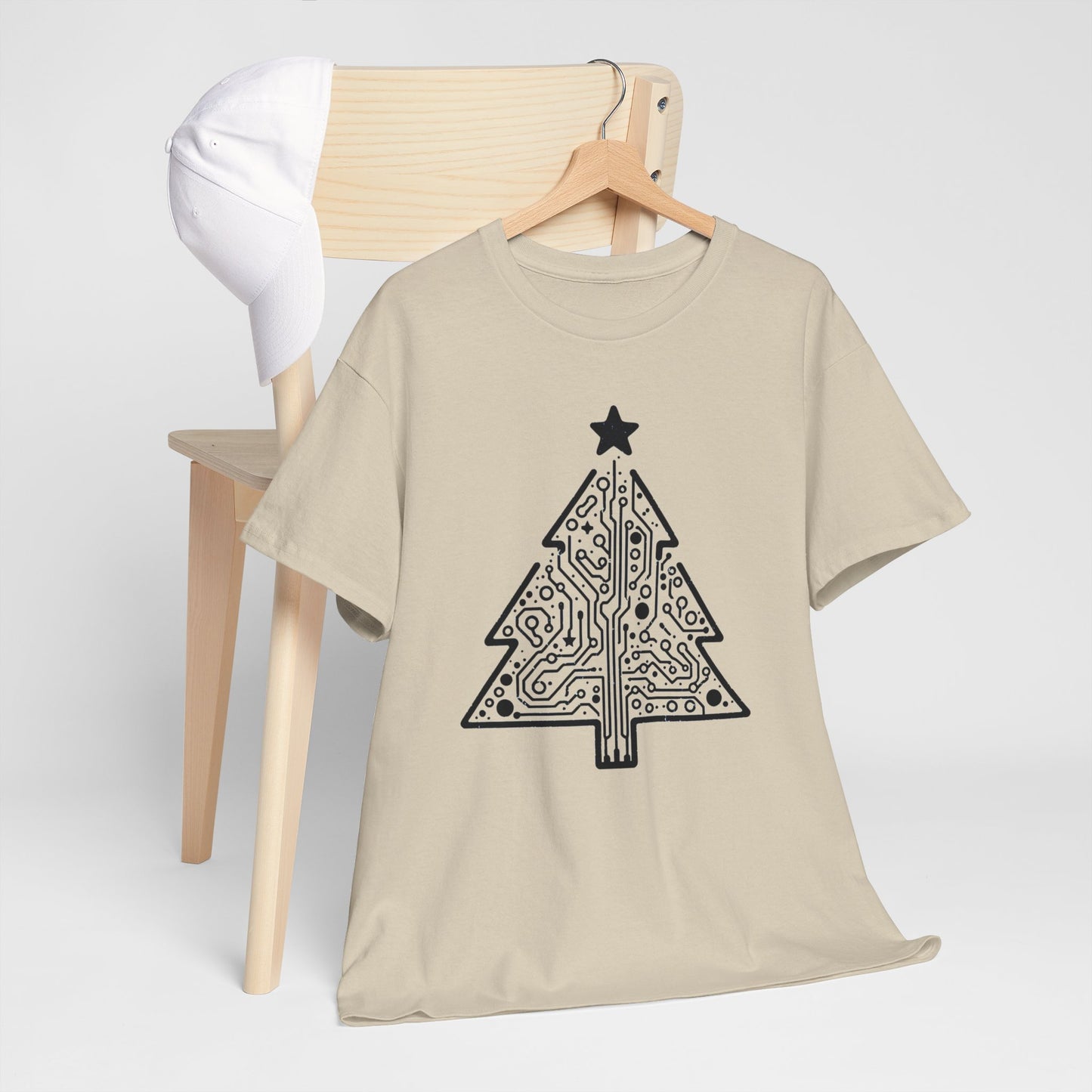 Christmas Tree Trace Unisex Heavy Cotton Tee