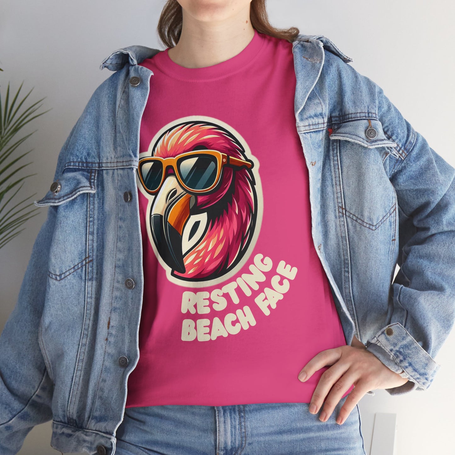 Resting Beach Face Unisex Heavy Cotton Tee