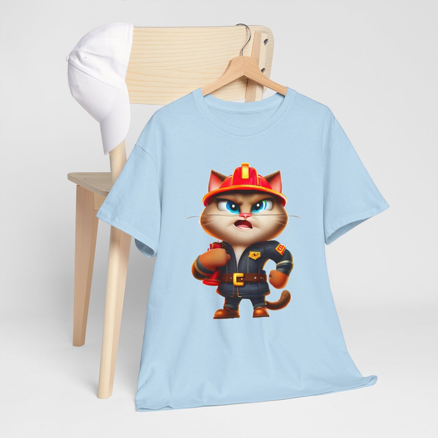 Miau Firefighter Unisex Heavy Cotton Tee
