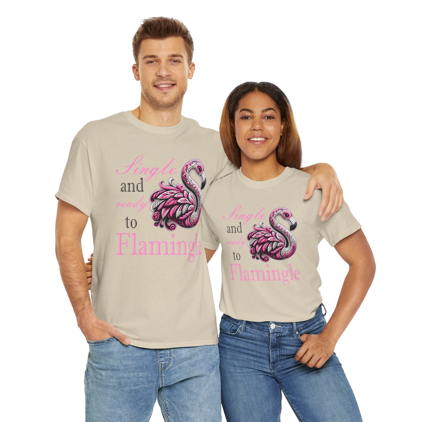 Ready to Flamingle Unisex Heavy Cotton Tee