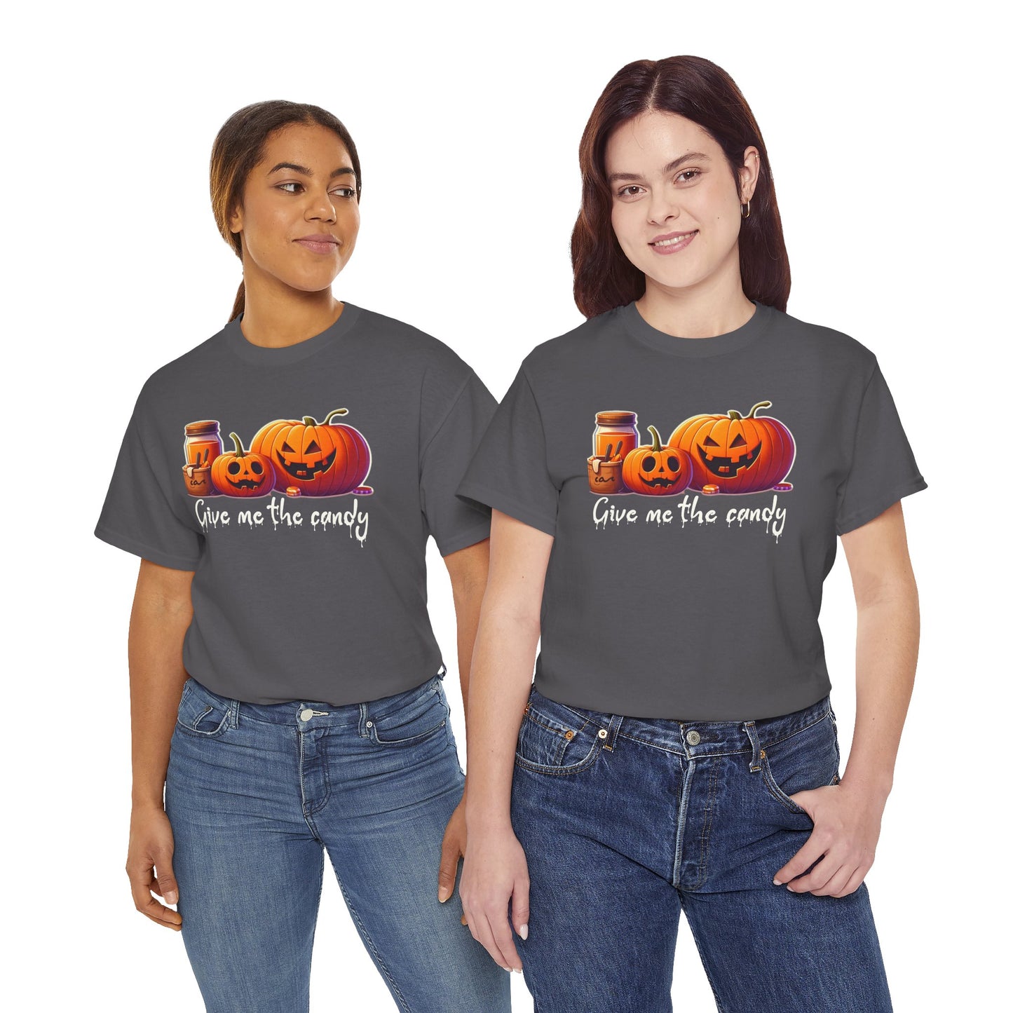 Give me the Candy Halloween Unisex Heavy Cotton Tee