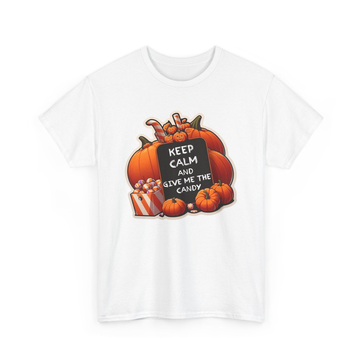 Keep Calm Halloween Unisex Heavy Cotton Tee
