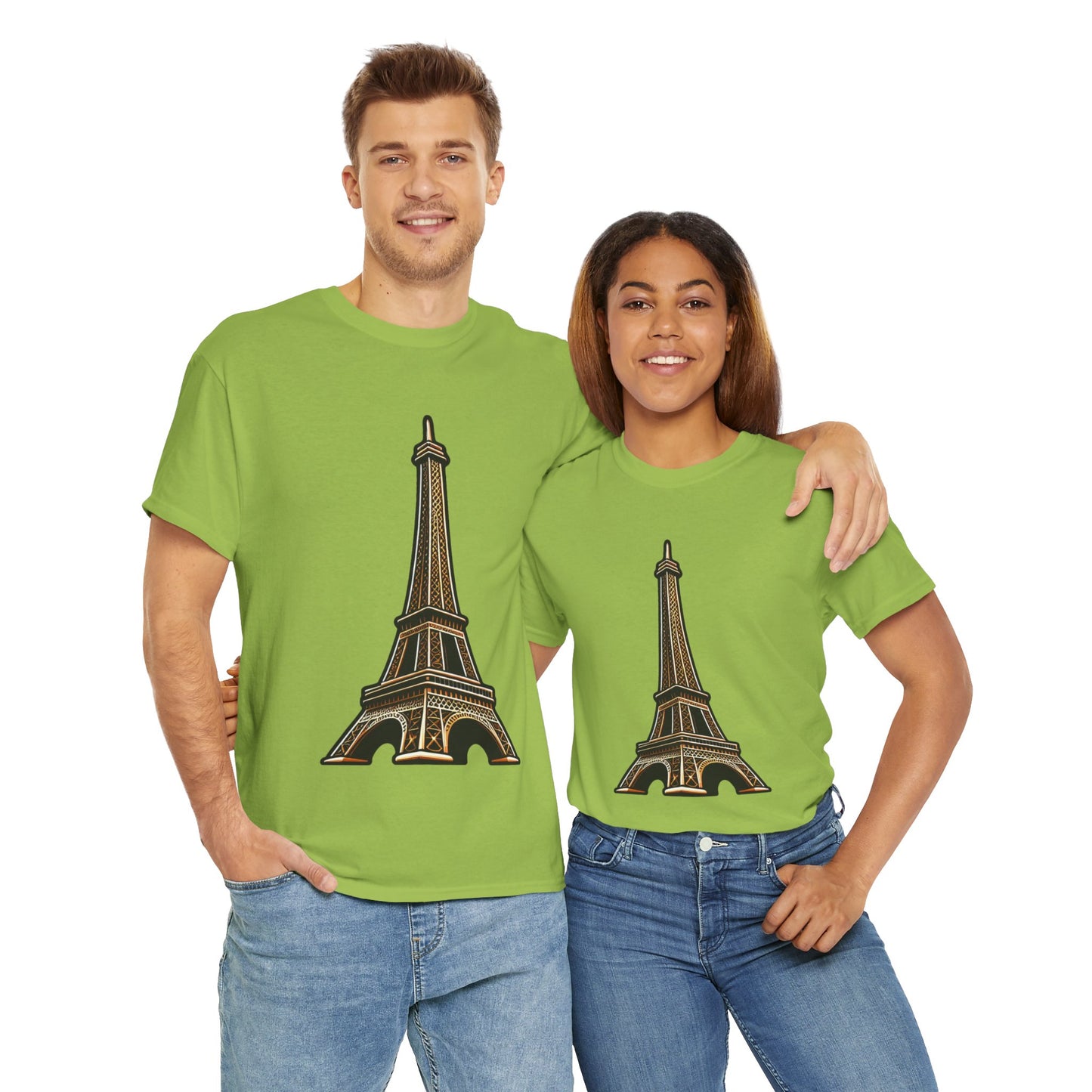 The Eiffel Tower Unisex Heavy Cotton Tee