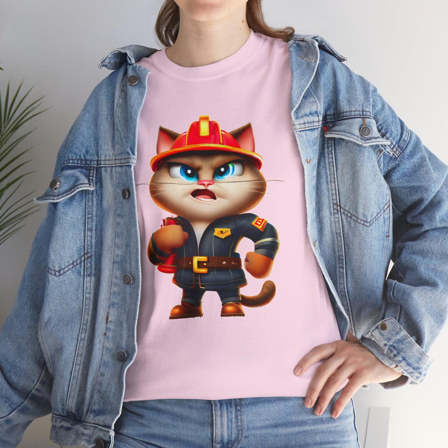 Miau Firefighter Unisex Heavy Cotton Tee