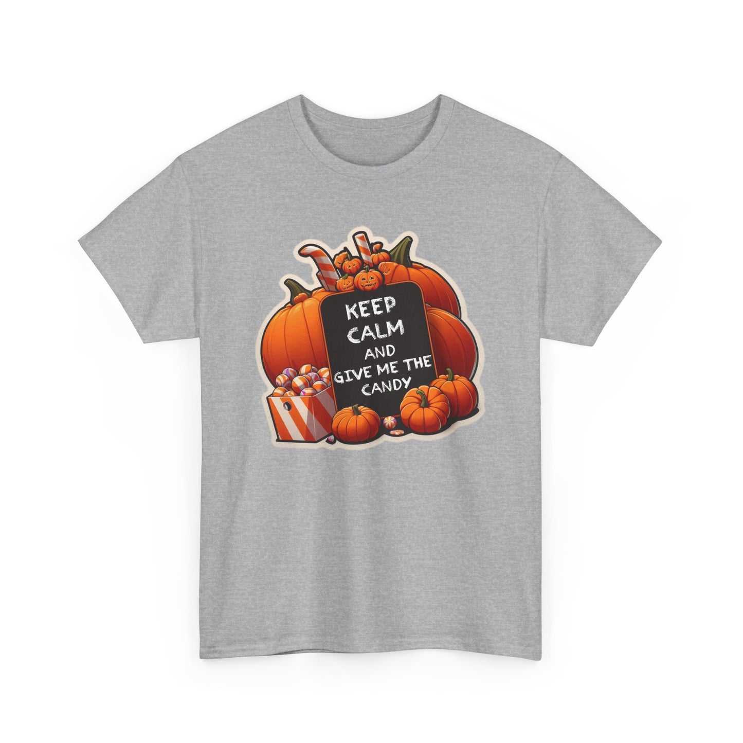 Keep Calm Halloween Unisex Heavy Cotton Tee