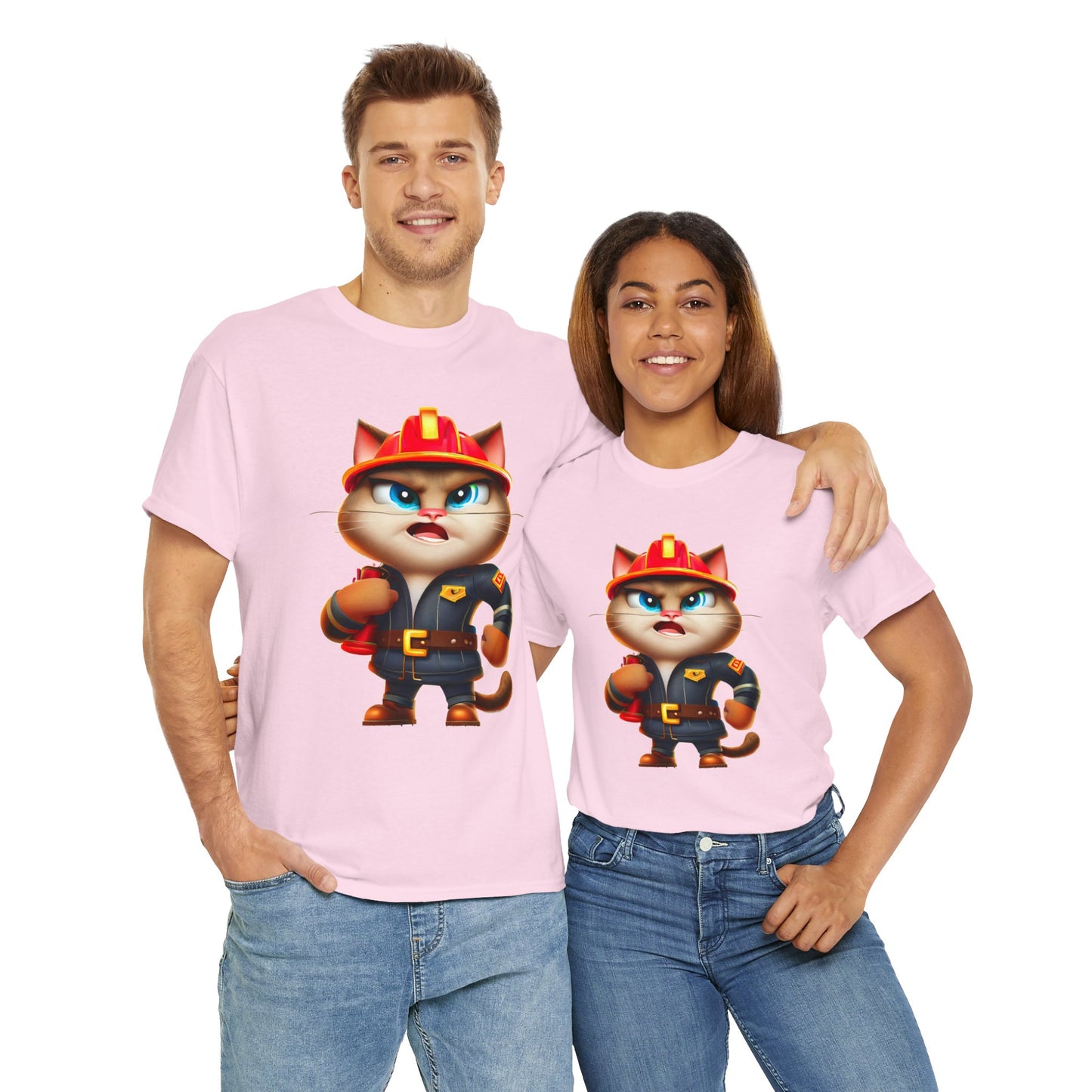 Miau Firefighter Unisex Heavy Cotton Tee