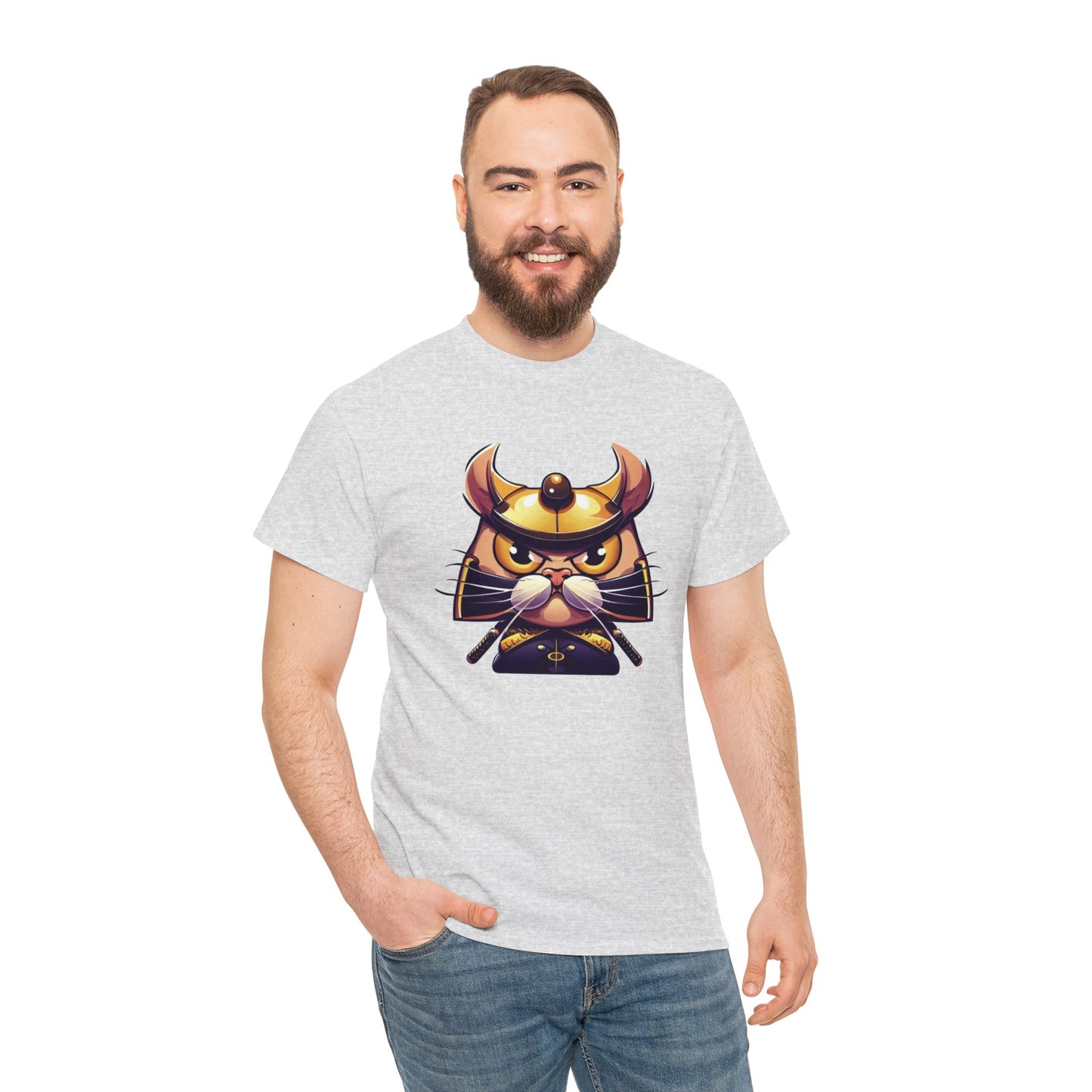 Miau Samurai Unisex Heavy Cotton Tee
