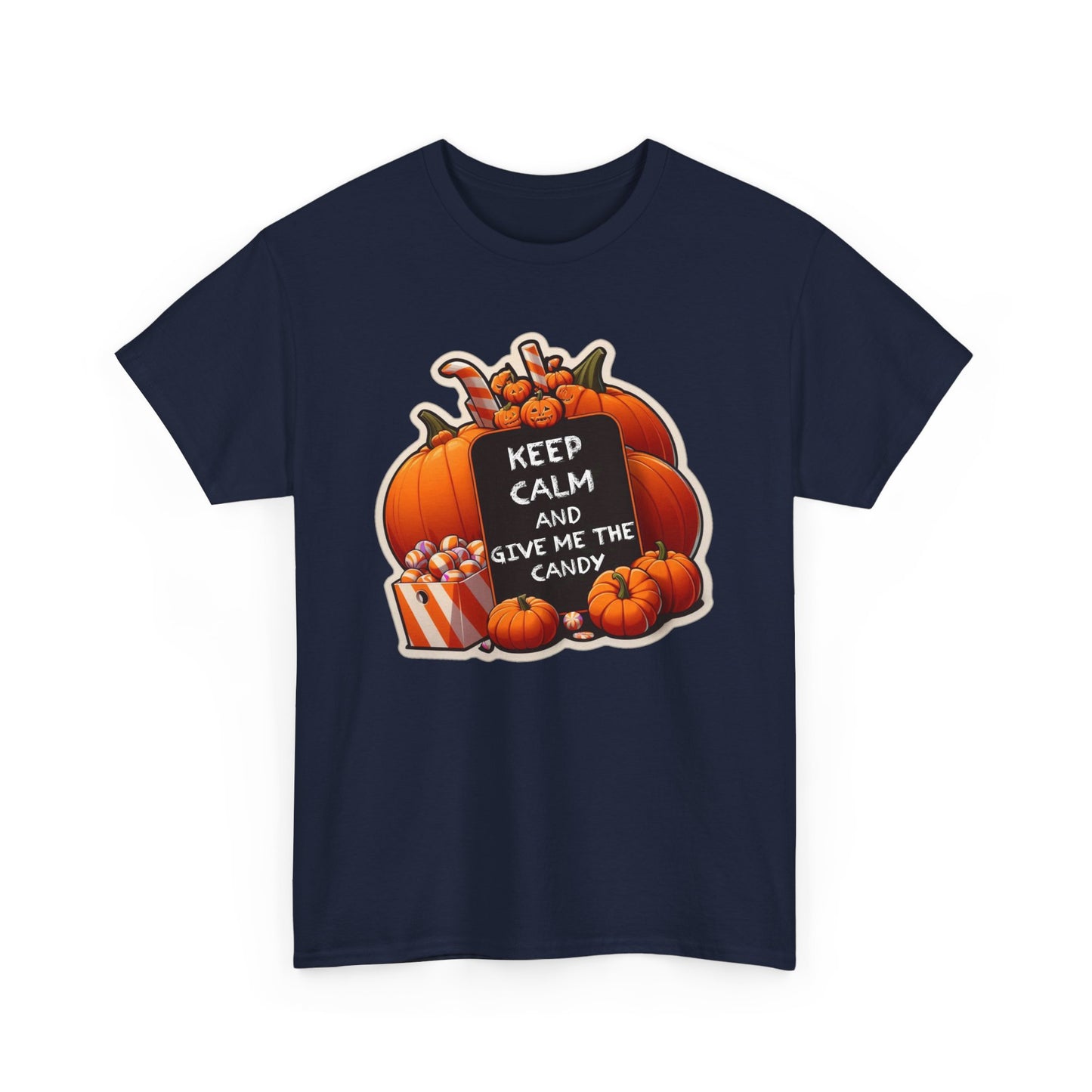 Keep Calm Halloween Unisex Heavy Cotton Tee