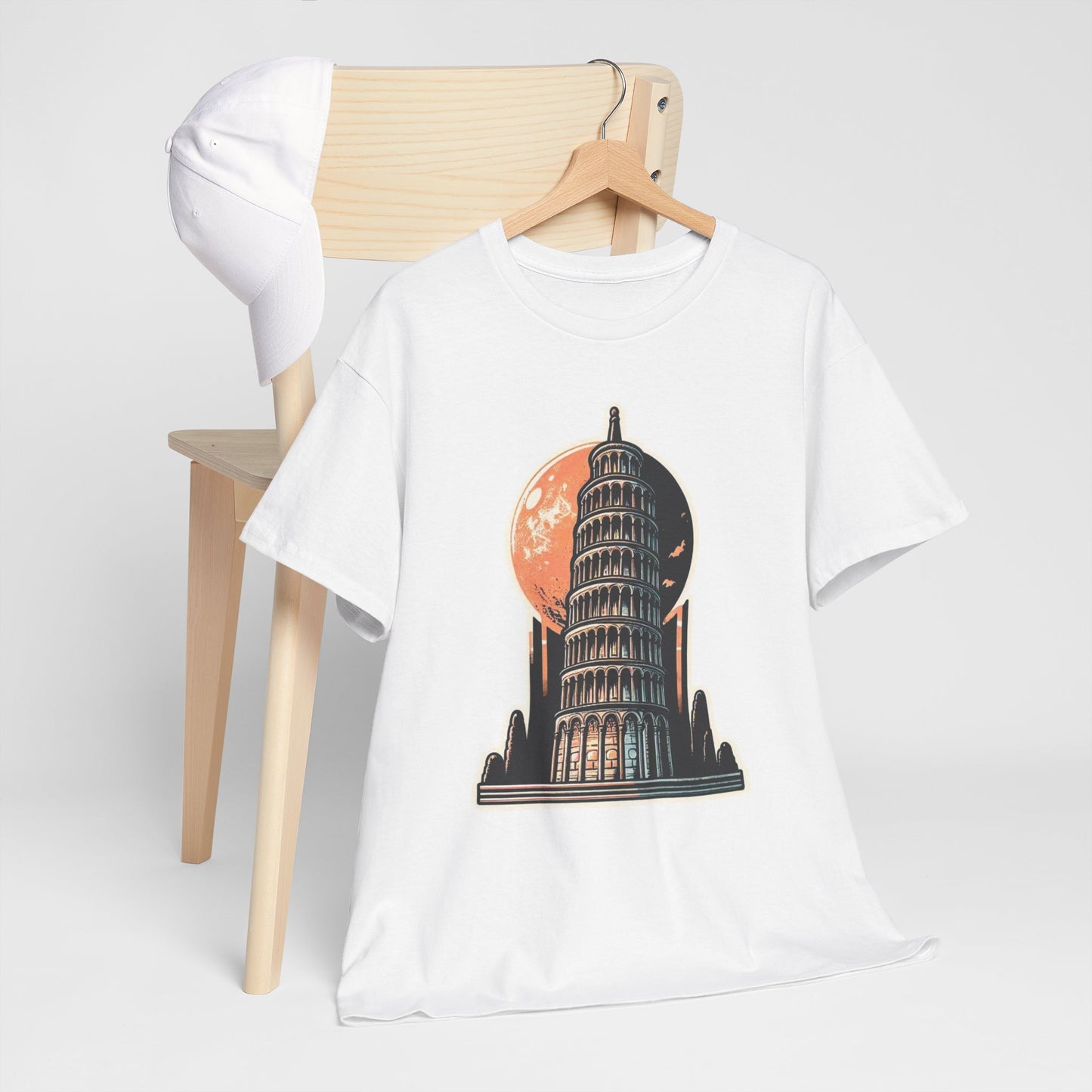 Tower Of Pisa Unisex Heavy Cotton Tee