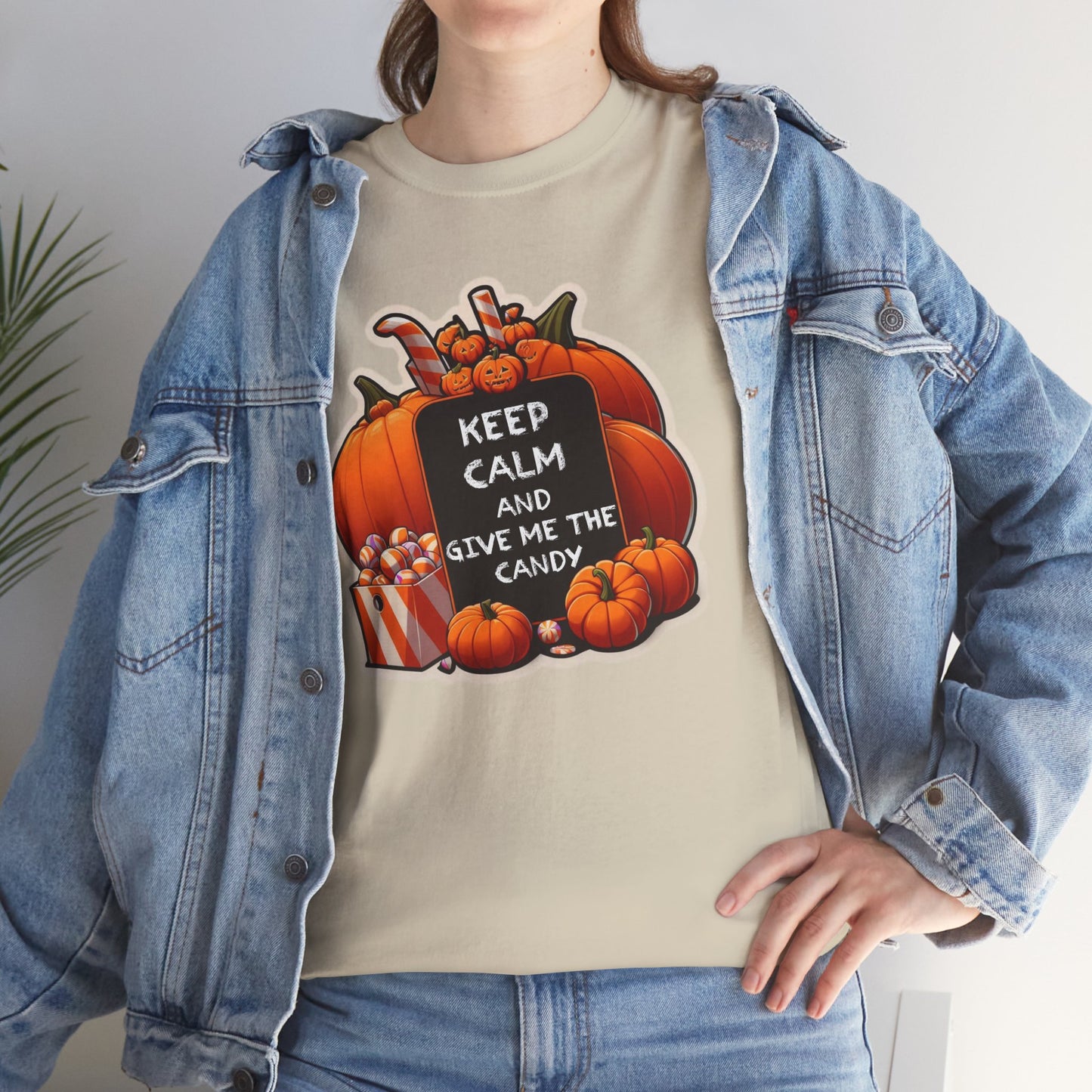 Keep Calm Halloween Unisex Heavy Cotton Tee