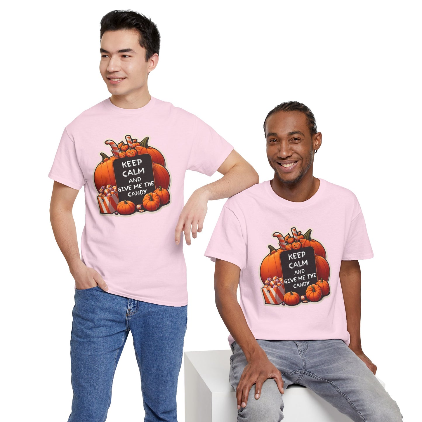 Keep Calm Halloween Unisex Heavy Cotton Tee