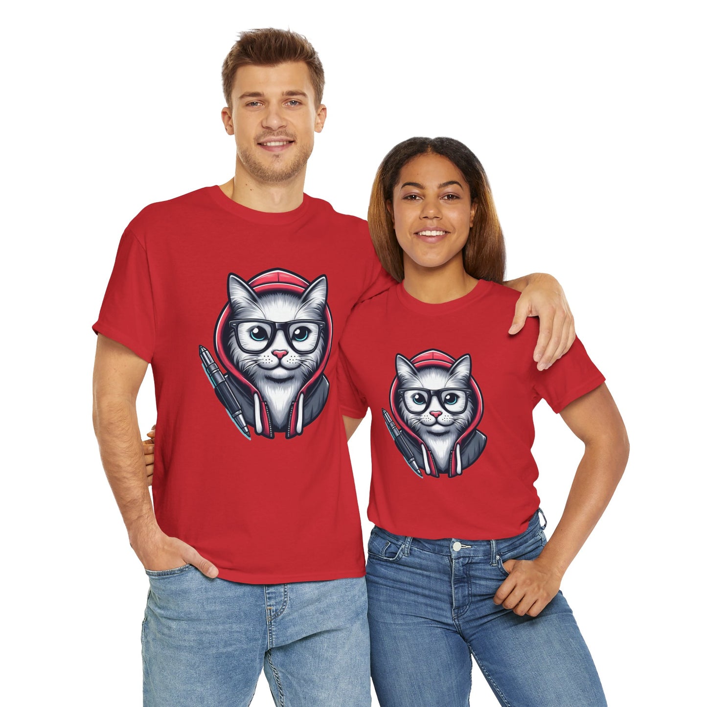 Miau back to school Unisex Heavy Cotton Tee