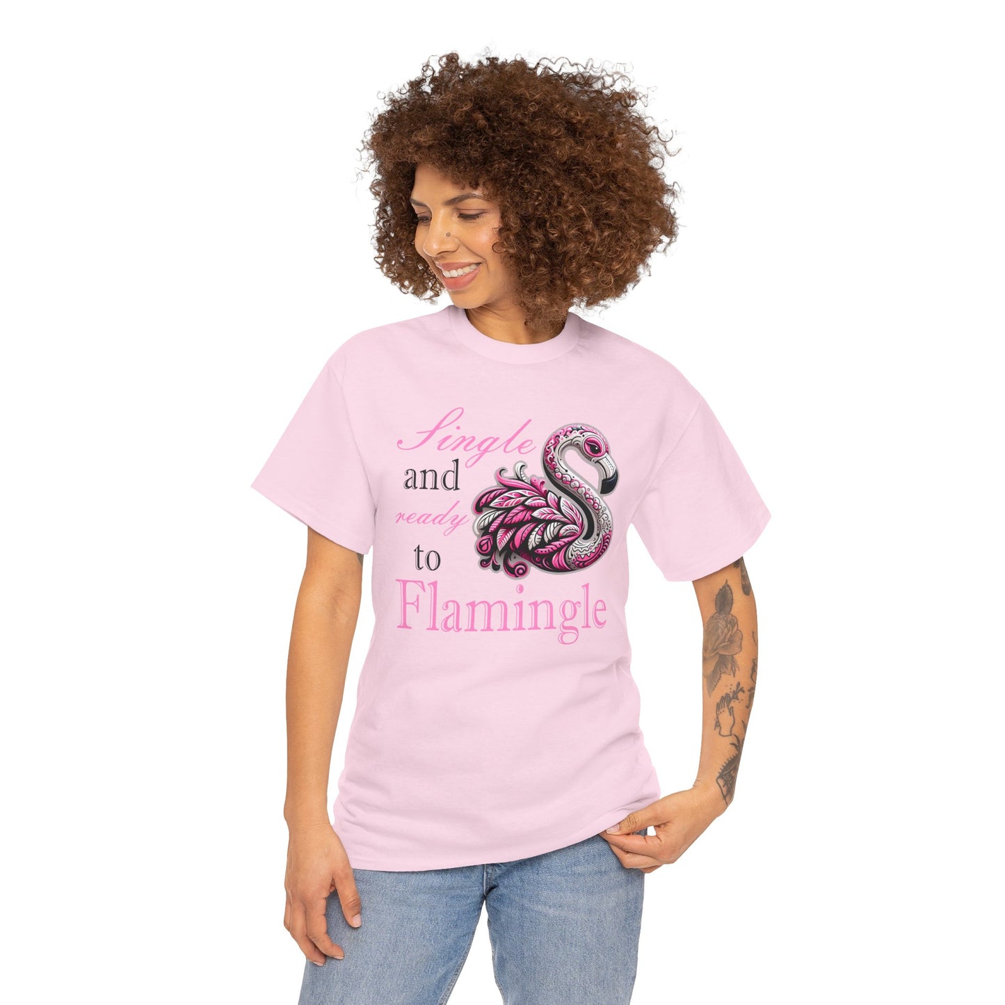 Ready to Flamingle Unisex Heavy Cotton Tee
