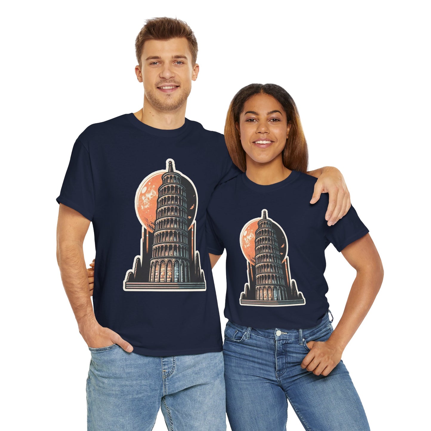 Tower Of Pisa Unisex Heavy Cotton Tee