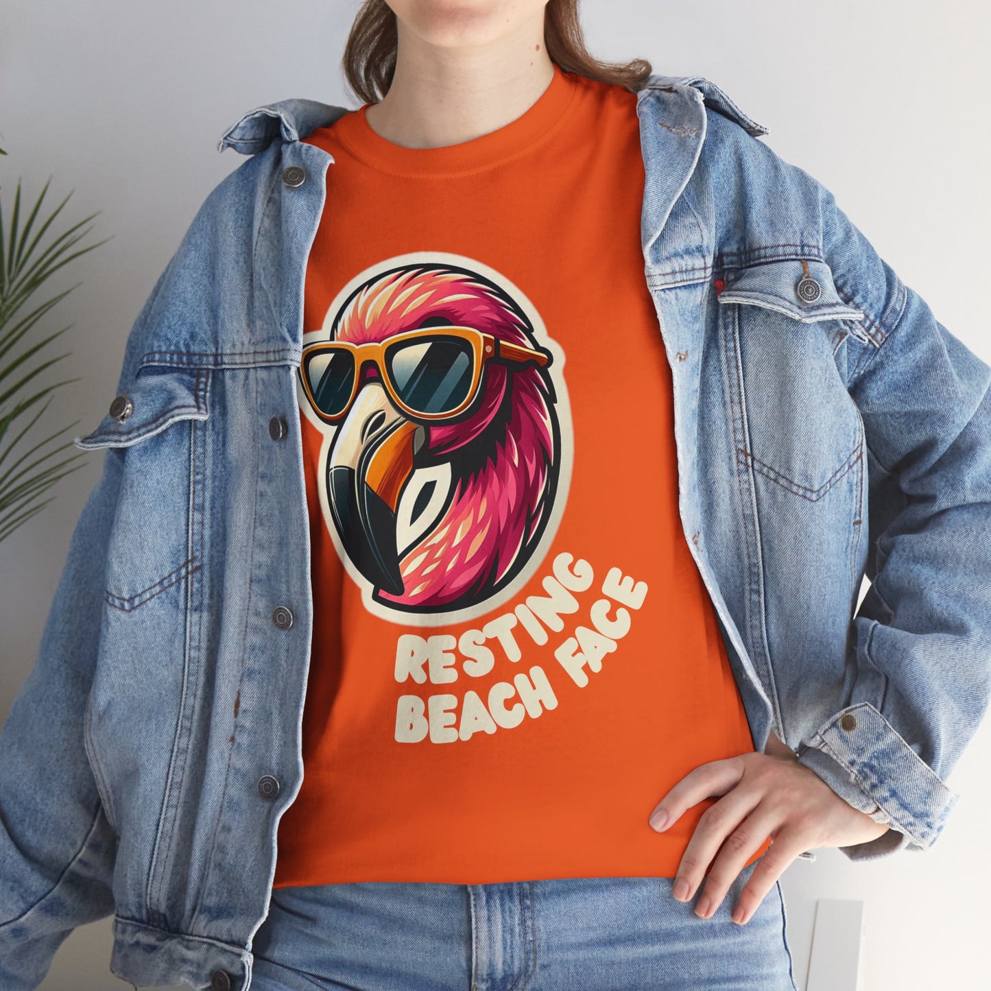 Resting Beach Face Unisex Heavy Cotton Tee