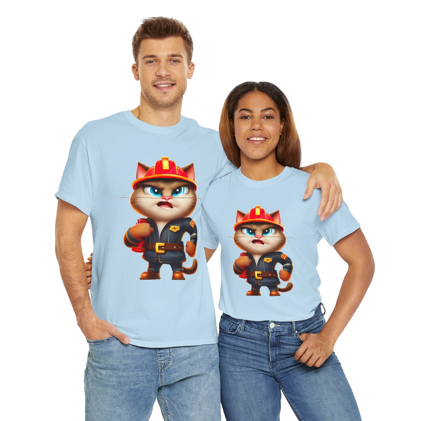 Miau Firefighter Unisex Heavy Cotton Tee