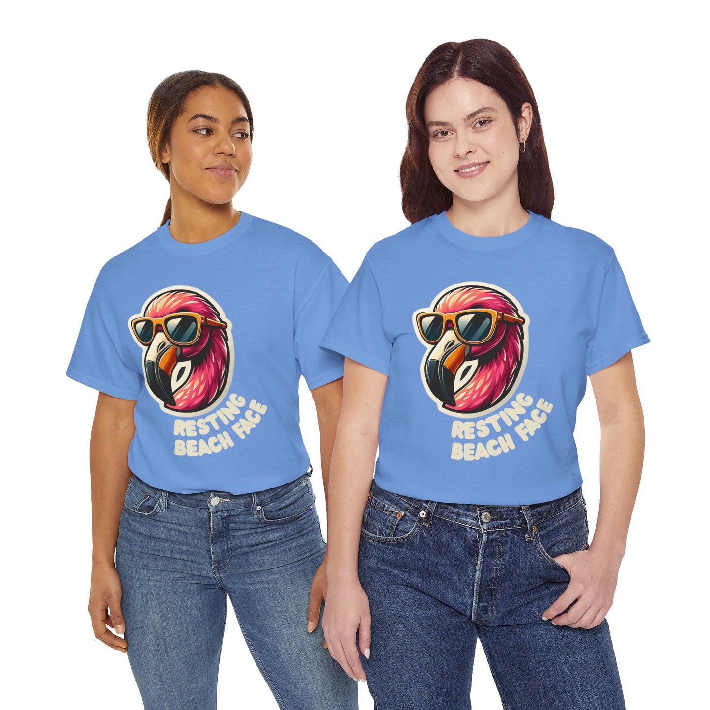 Resting Beach Face Unisex Heavy Cotton Tee