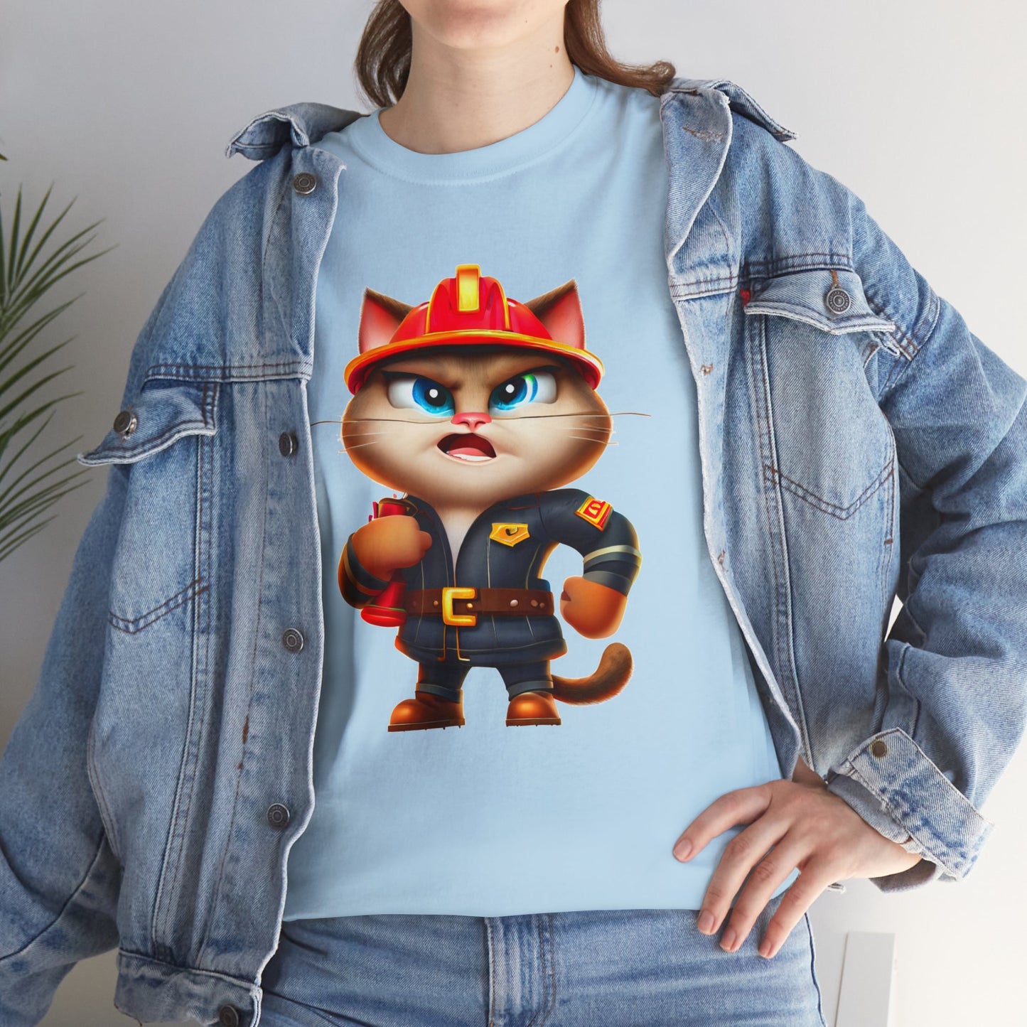 Miau Firefighter Unisex Heavy Cotton Tee
