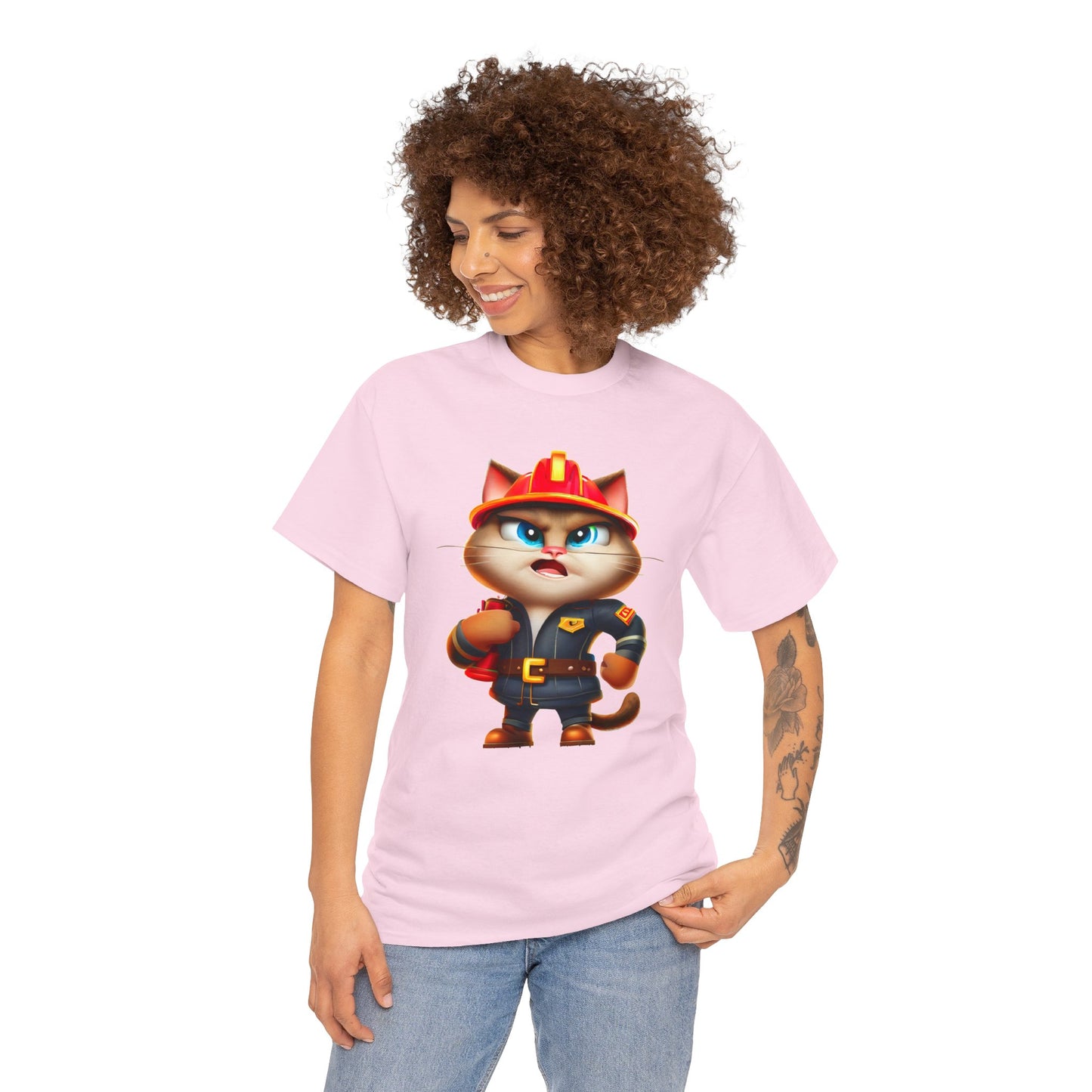 Miau Firefighter Unisex Heavy Cotton Tee