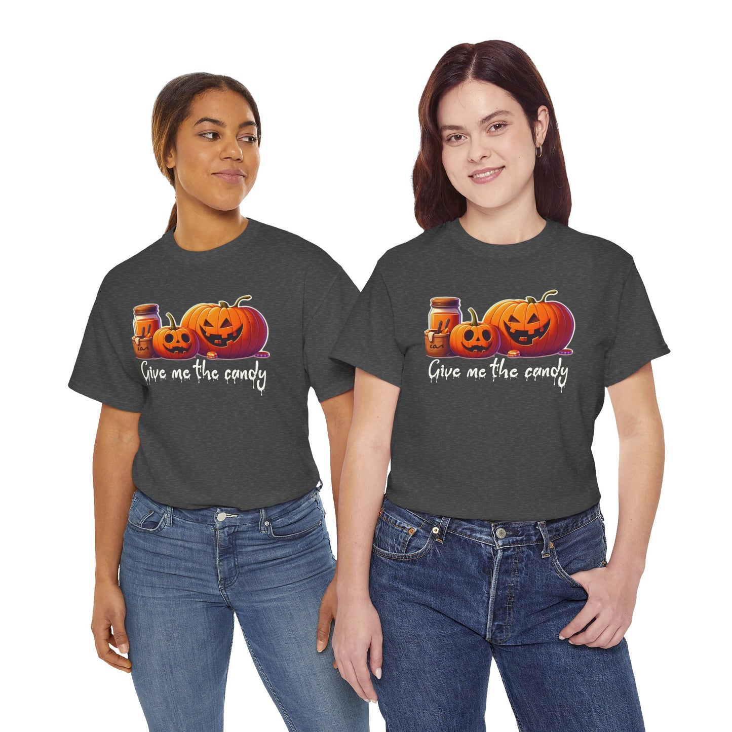 Give me the Candy Halloween Unisex Heavy Cotton Tee