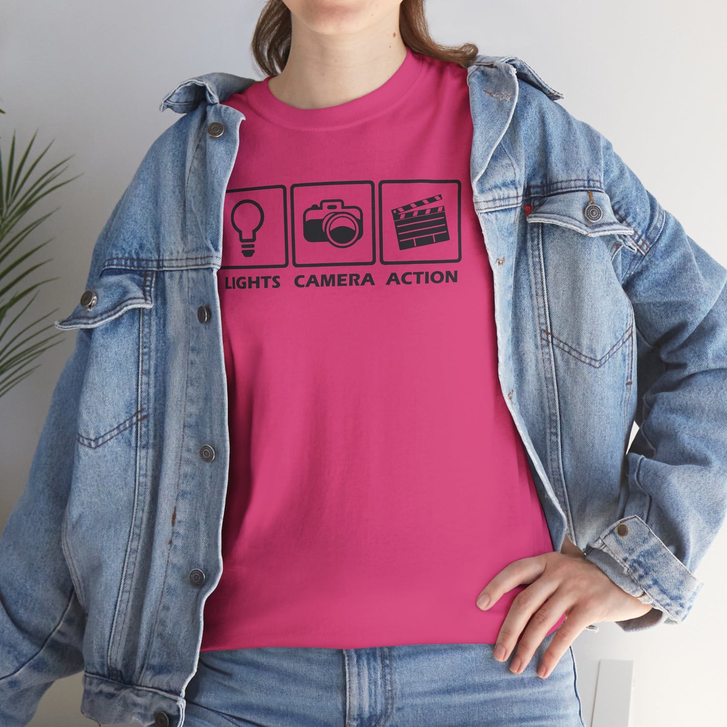 Lights Camera Action Unisex Heavy Cotton Tee