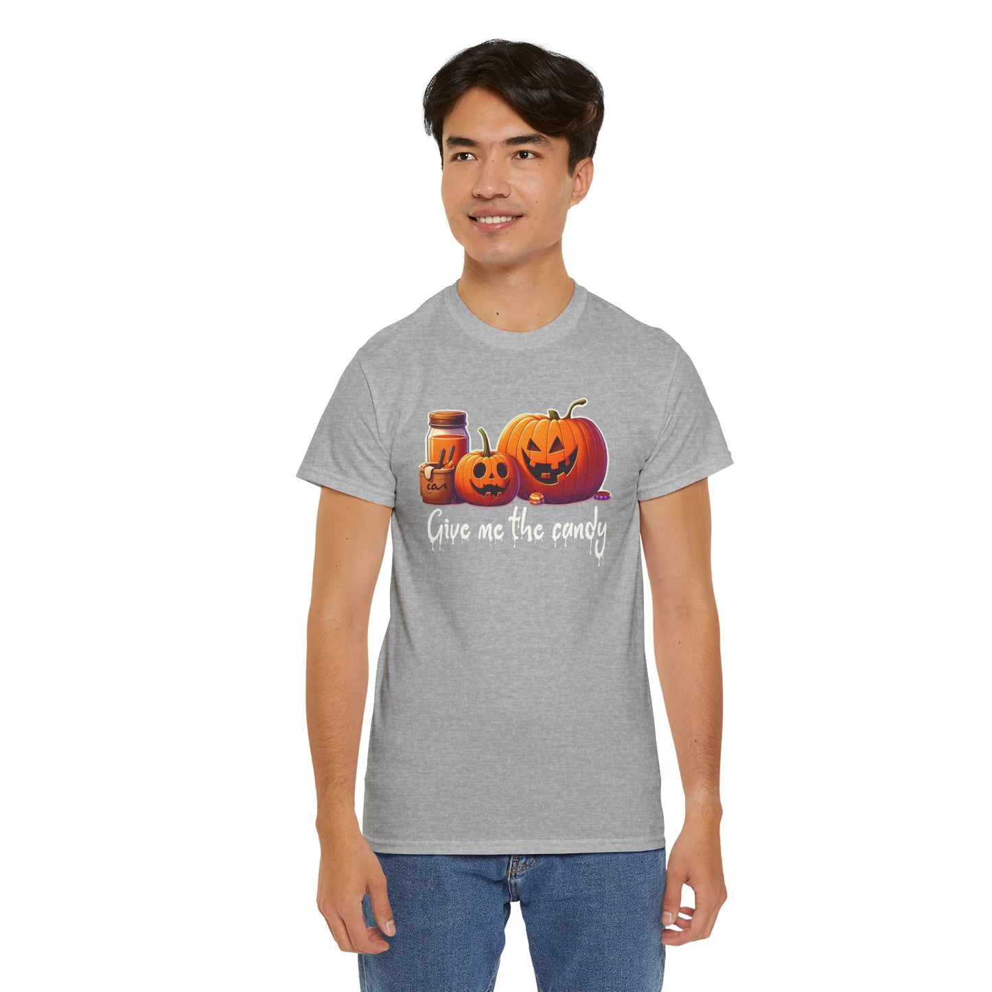 Give me the Candy Halloween Unisex Heavy Cotton Tee