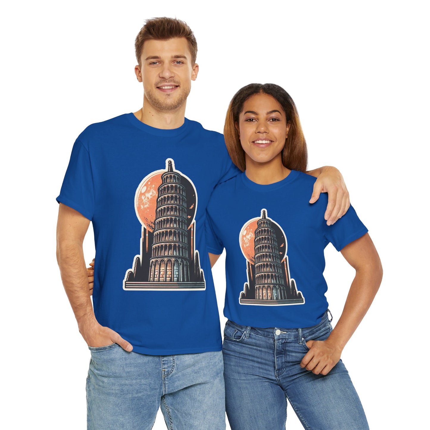 Tower Of Pisa Unisex Heavy Cotton Tee