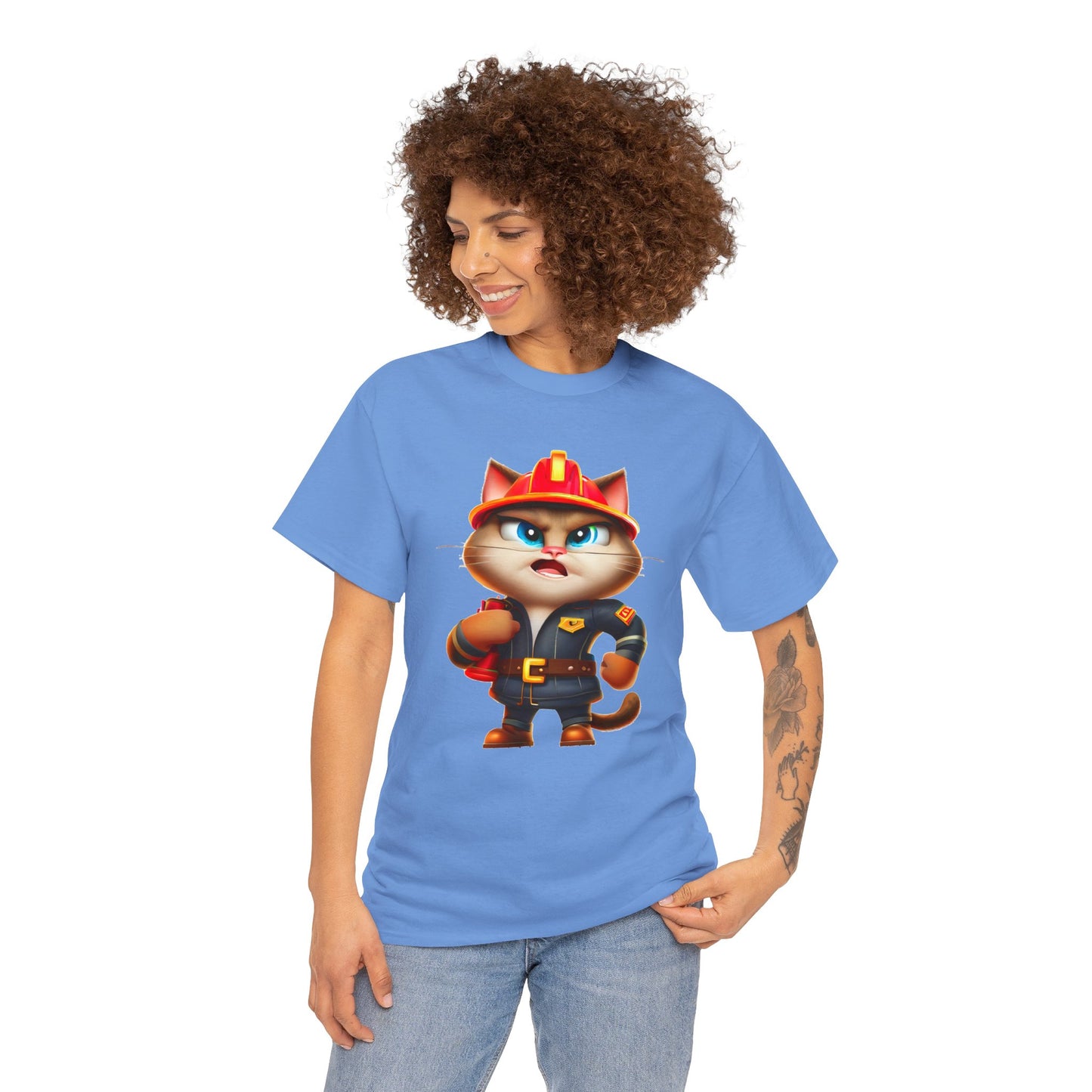 Miau Firefighter Unisex Heavy Cotton Tee