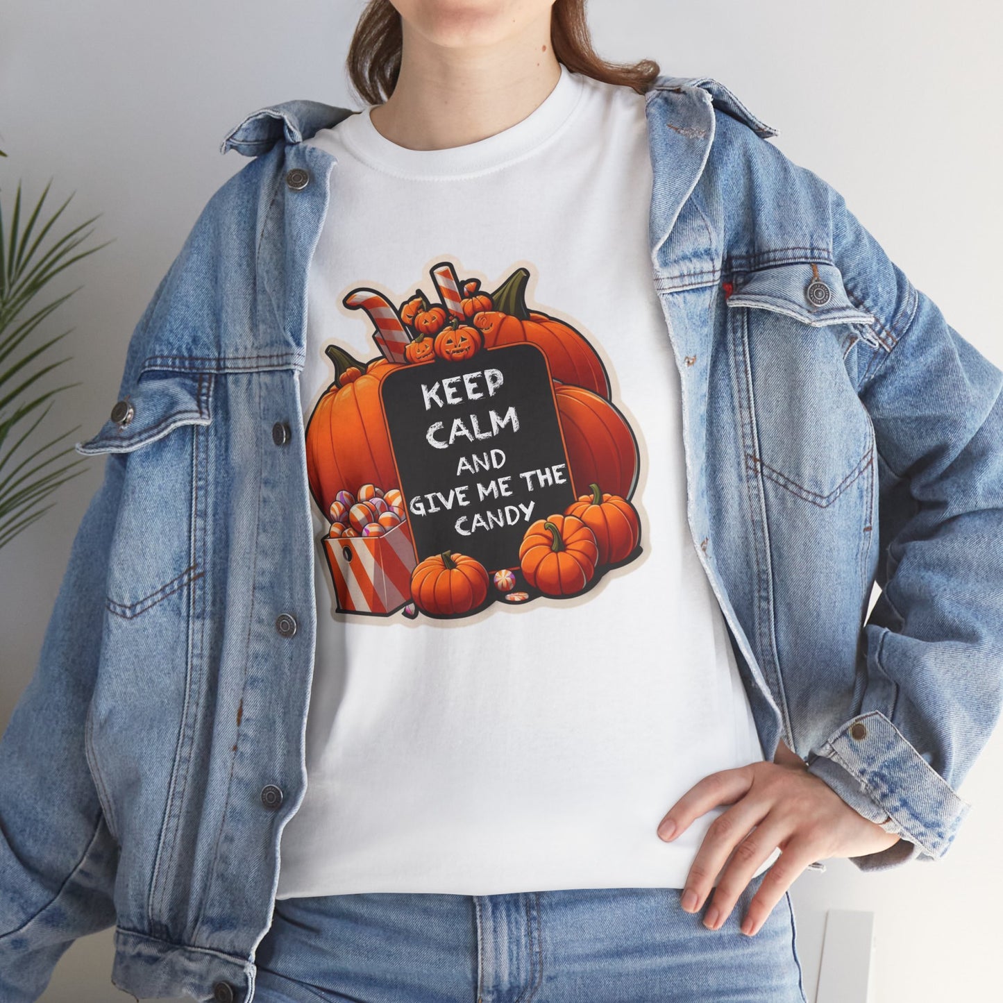 Keep Calm Halloween Unisex Heavy Cotton Tee