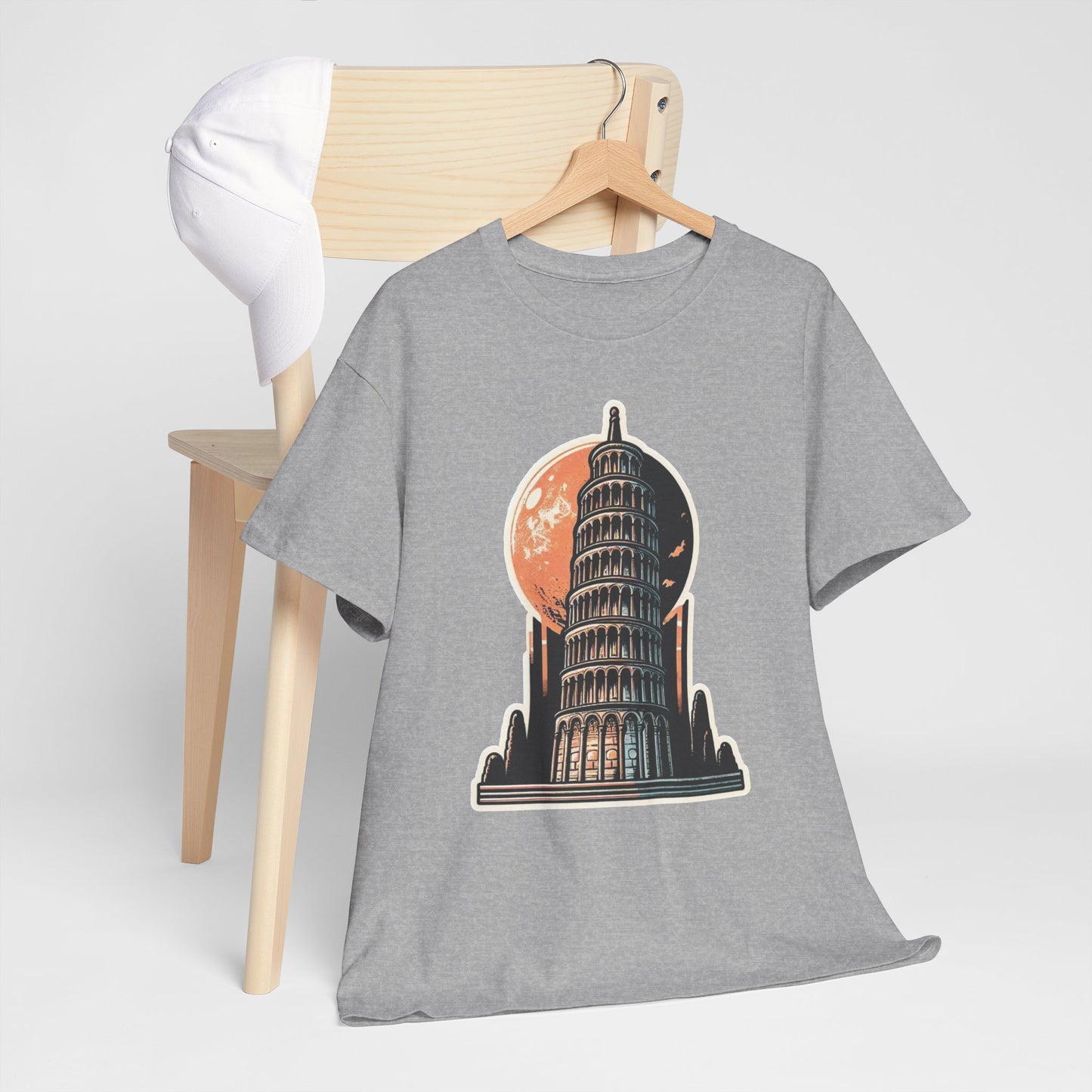 Tower Of Pisa Unisex Heavy Cotton Tee