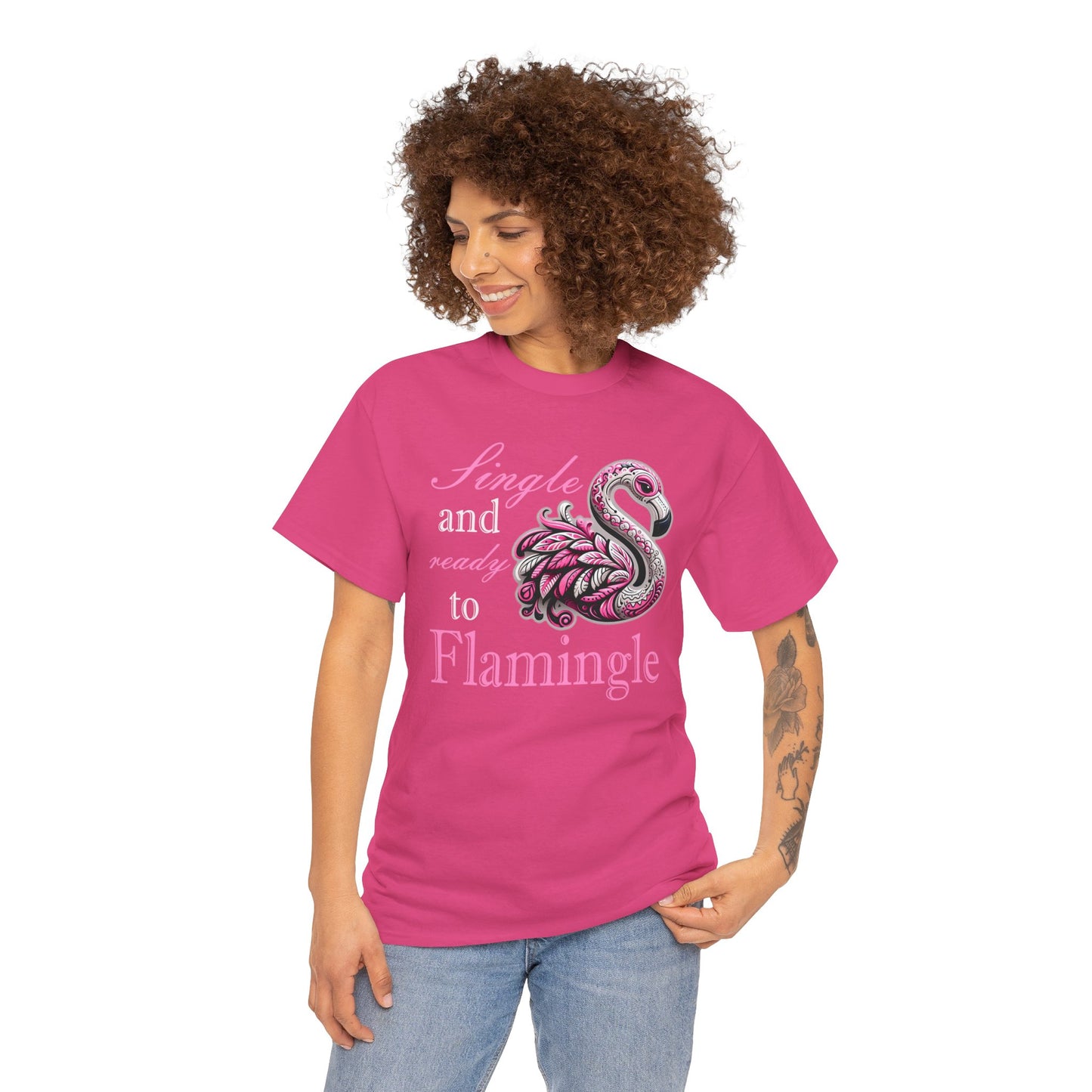 Ready to Flamingle Unisex Heavy Cotton Tee