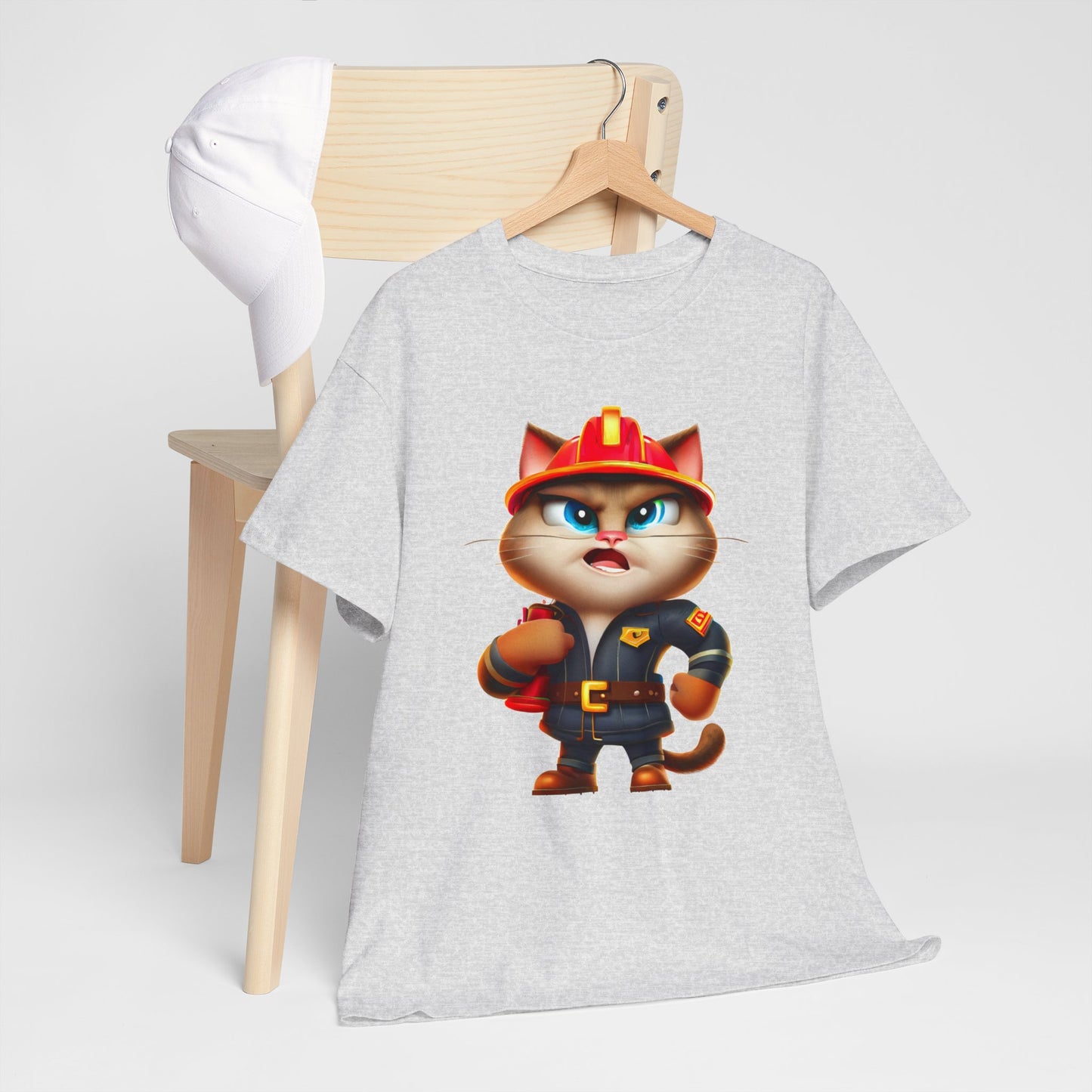 Miau Firefighter Unisex Heavy Cotton Tee