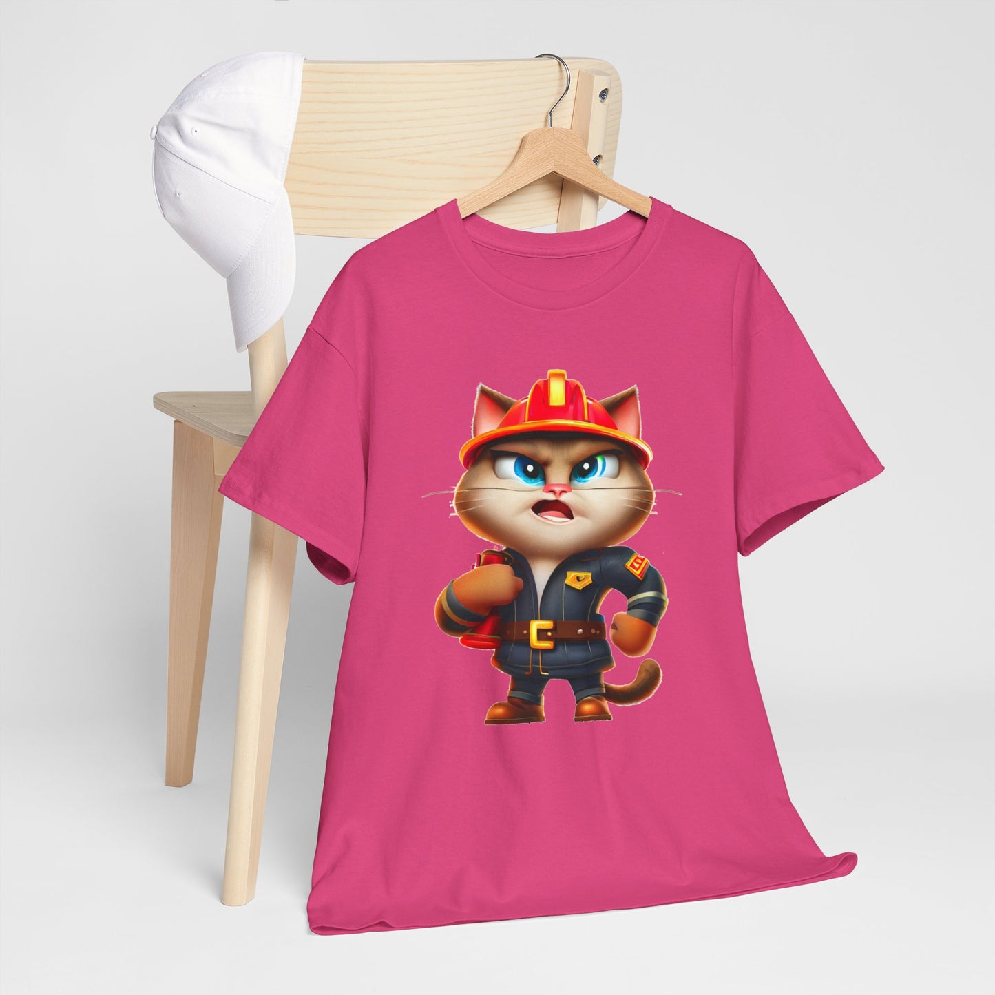 Miau Firefighter Unisex Heavy Cotton Tee