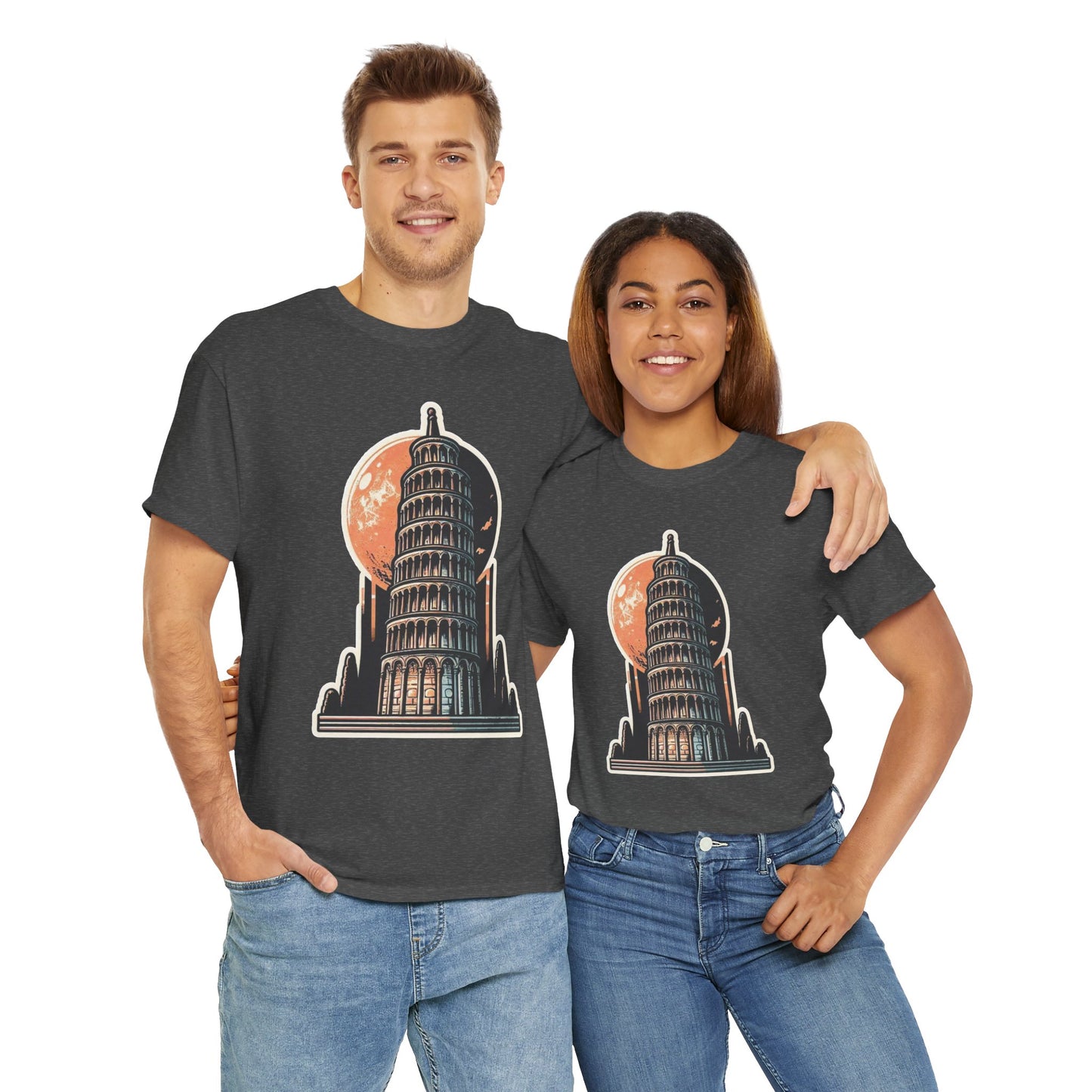 Tower Of Pisa Unisex Heavy Cotton Tee