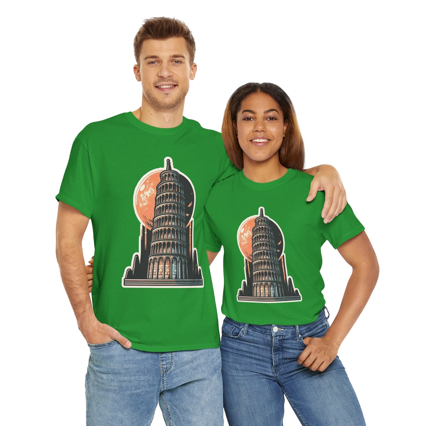 Tower Of Pisa Unisex Heavy Cotton Tee