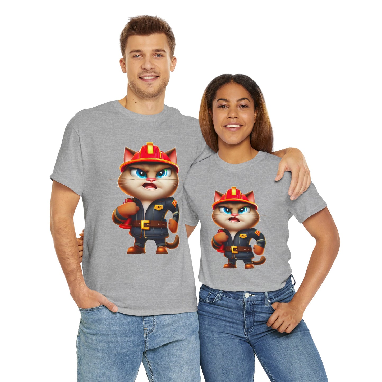 Miau Firefighter Unisex Heavy Cotton Tee