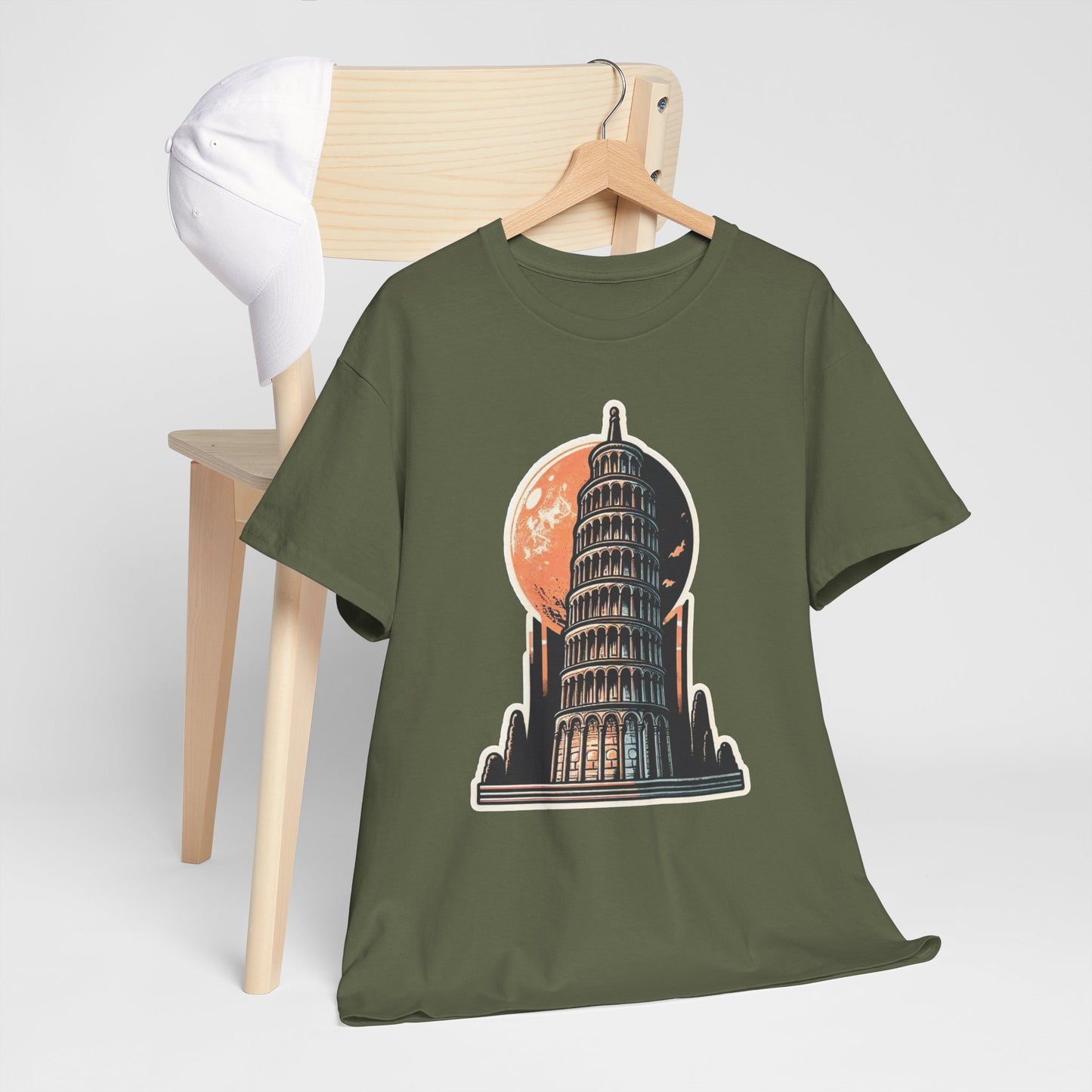 Tower Of Pisa Unisex Heavy Cotton Tee