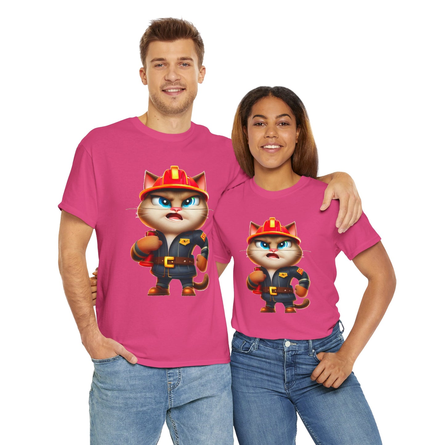 Miau Firefighter Unisex Heavy Cotton Tee