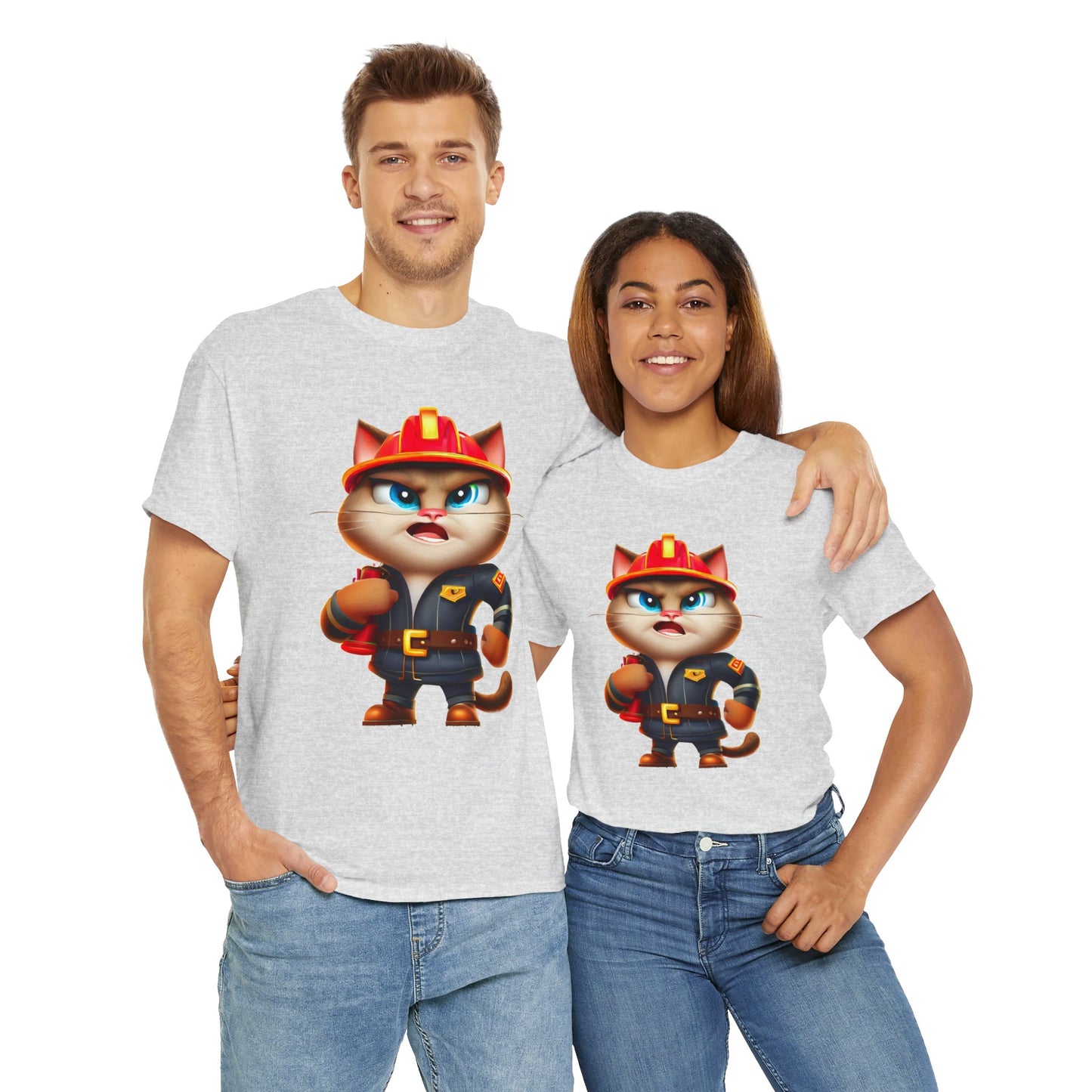 Miau Firefighter Unisex Heavy Cotton Tee