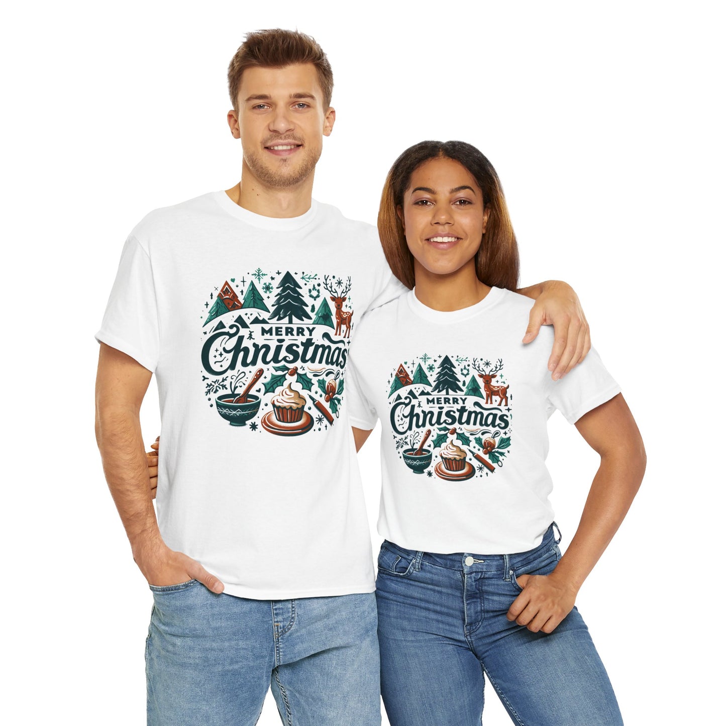 Merry Christmas Unisex Heavy Cotton Tee