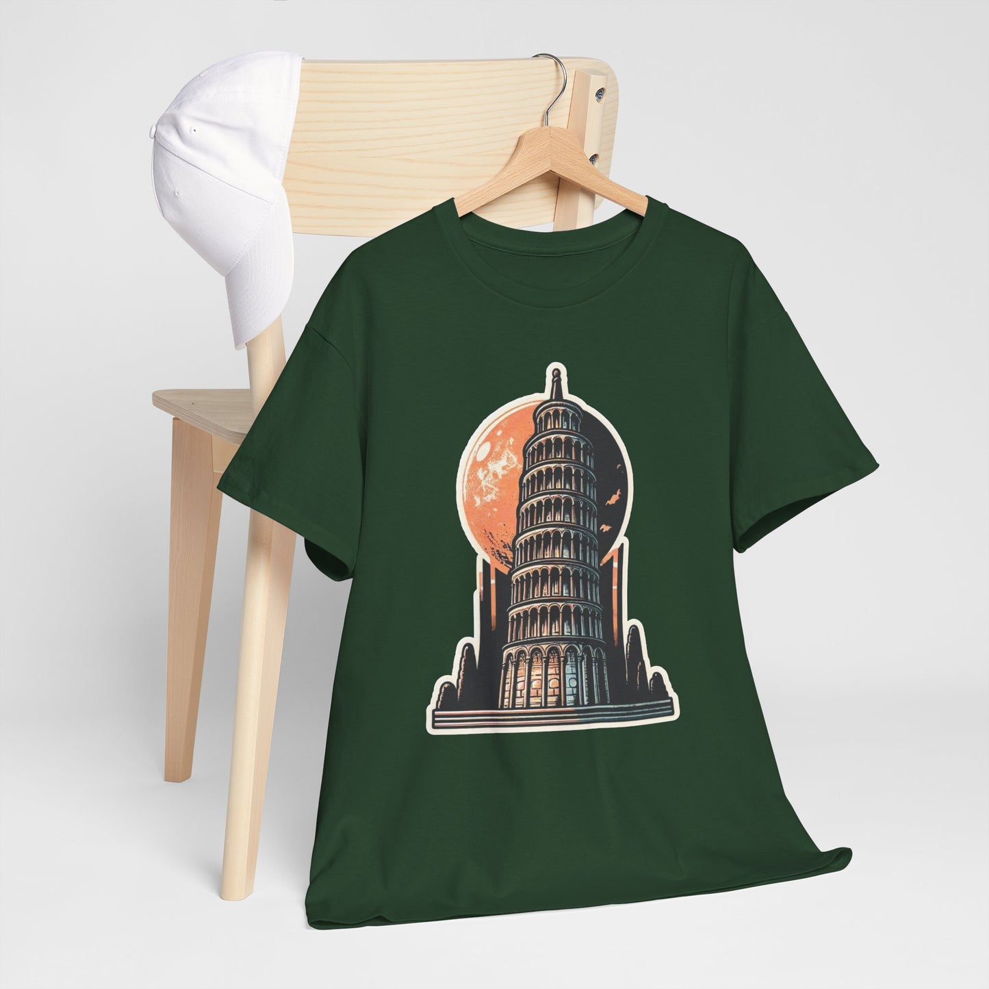 Tower Of Pisa Unisex Heavy Cotton Tee
