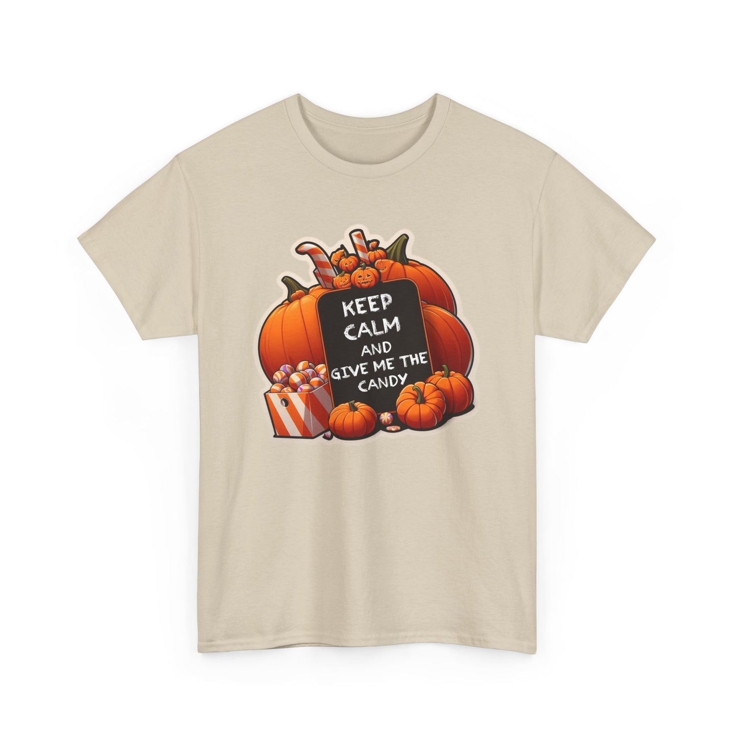 Keep Calm Halloween Unisex Heavy Cotton Tee