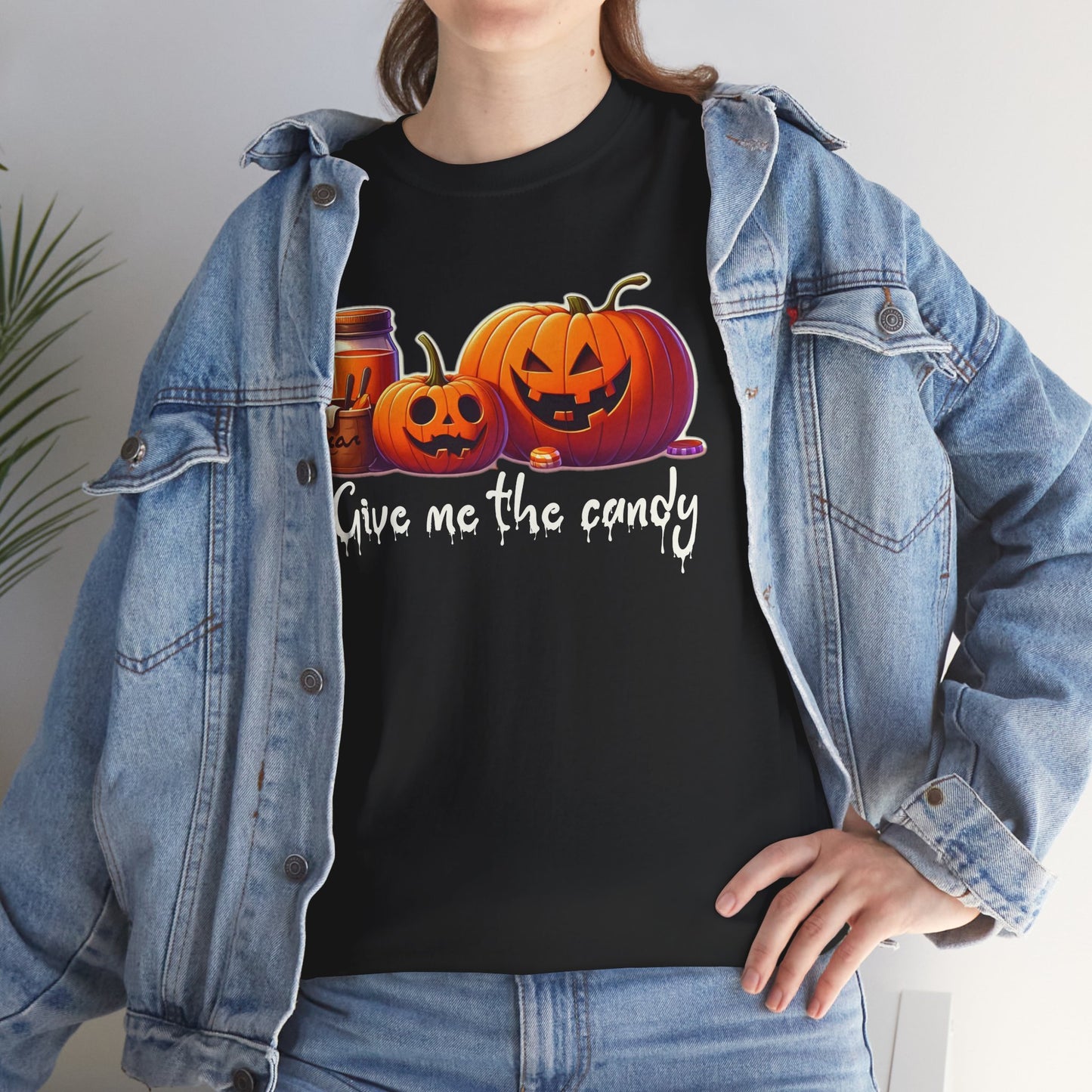 Give me the Candy Halloween Unisex Heavy Cotton Tee