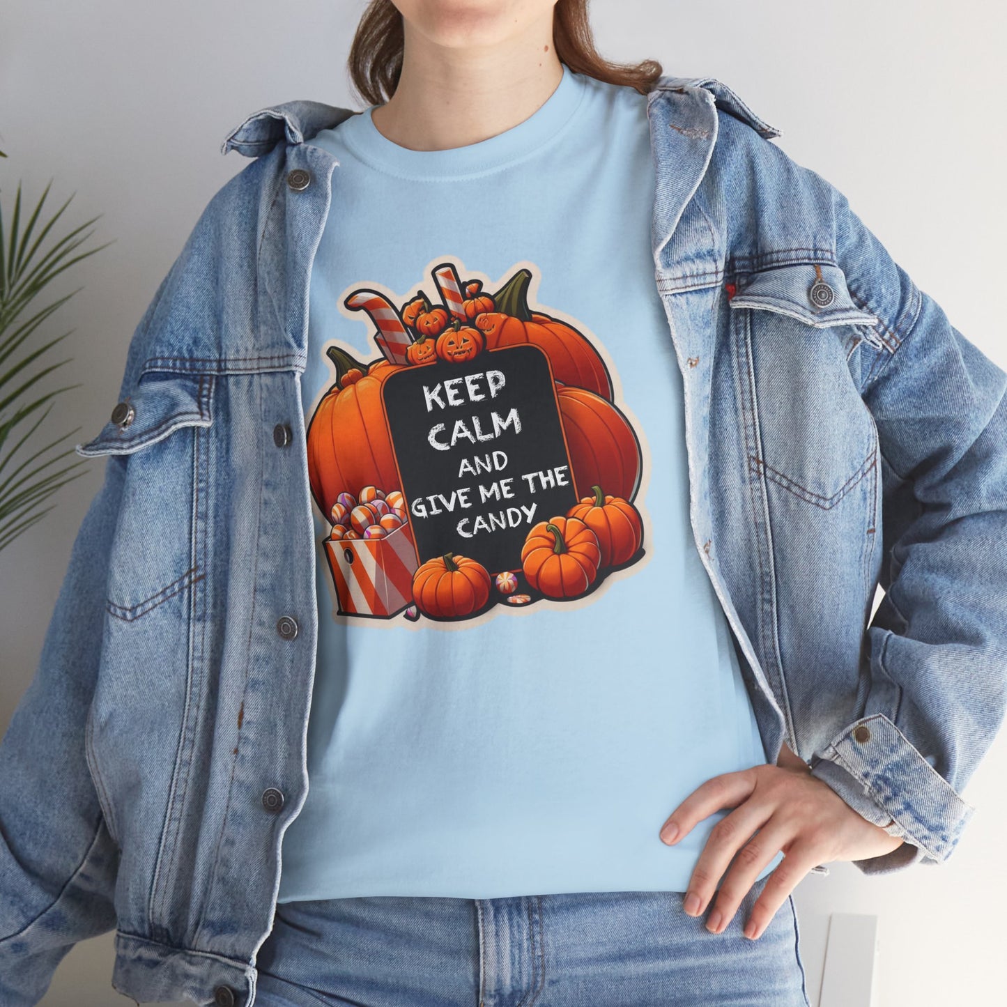 Keep Calm Halloween Unisex Heavy Cotton Tee