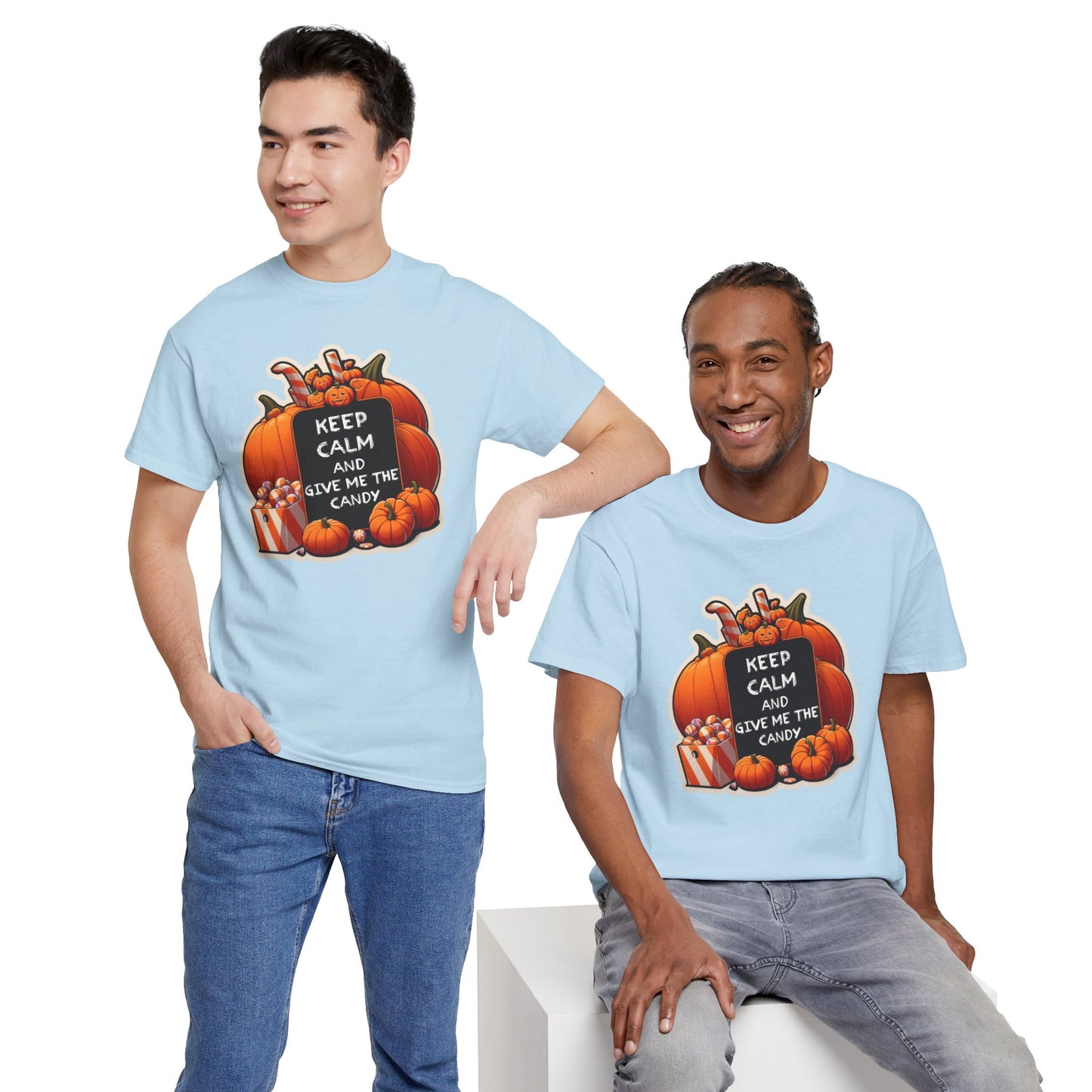 Keep Calm Halloween Unisex Heavy Cotton Tee
