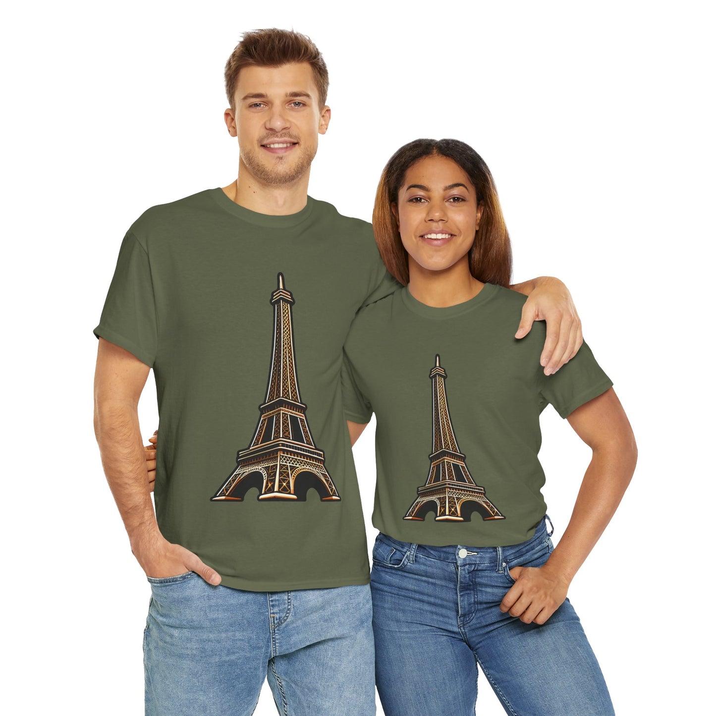 The Eiffel Tower Unisex Heavy Cotton Tee