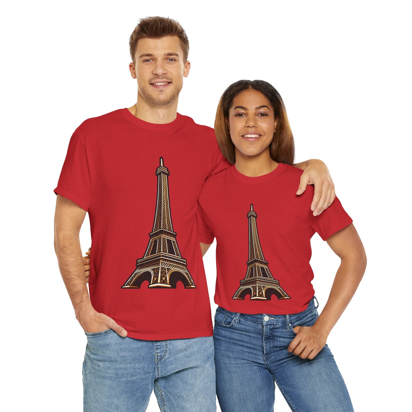 The Eiffel Tower Unisex Heavy Cotton Tee