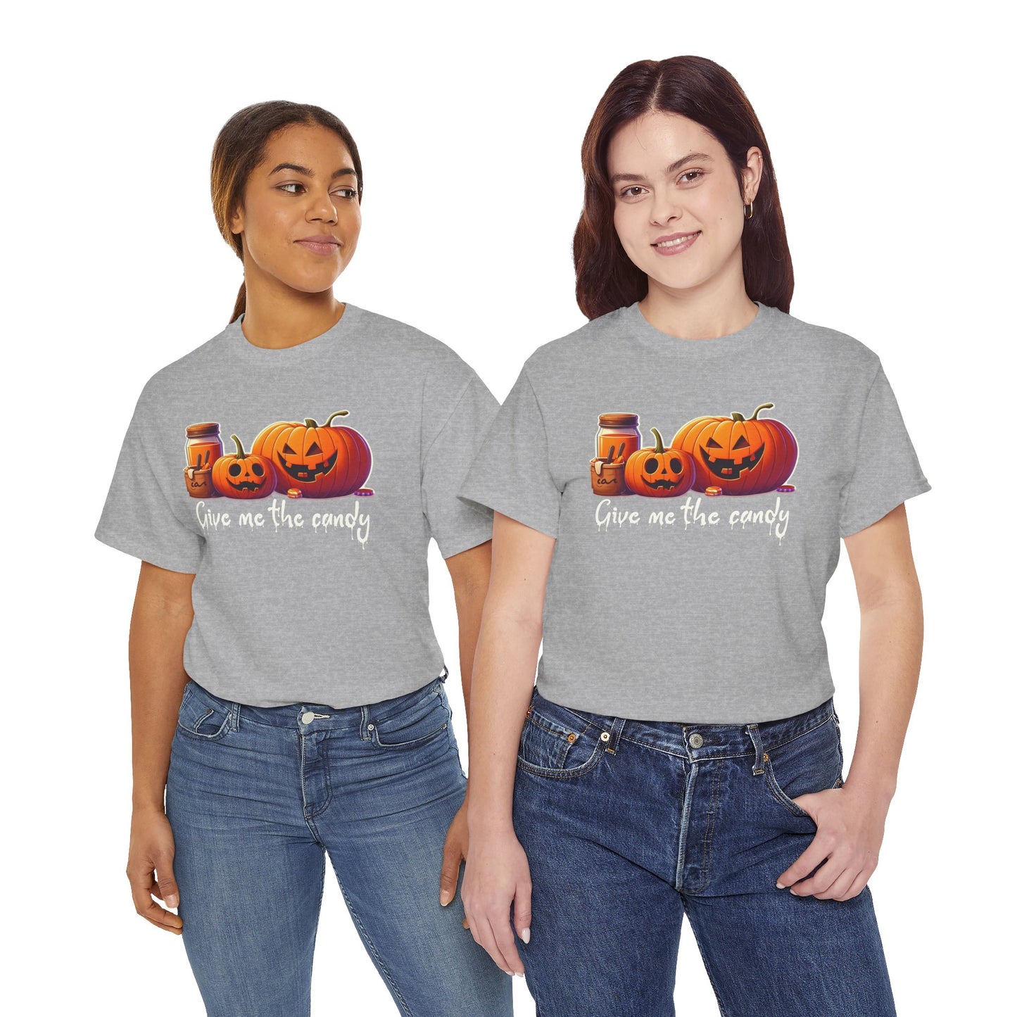 Give me the Candy Halloween Unisex Heavy Cotton Tee