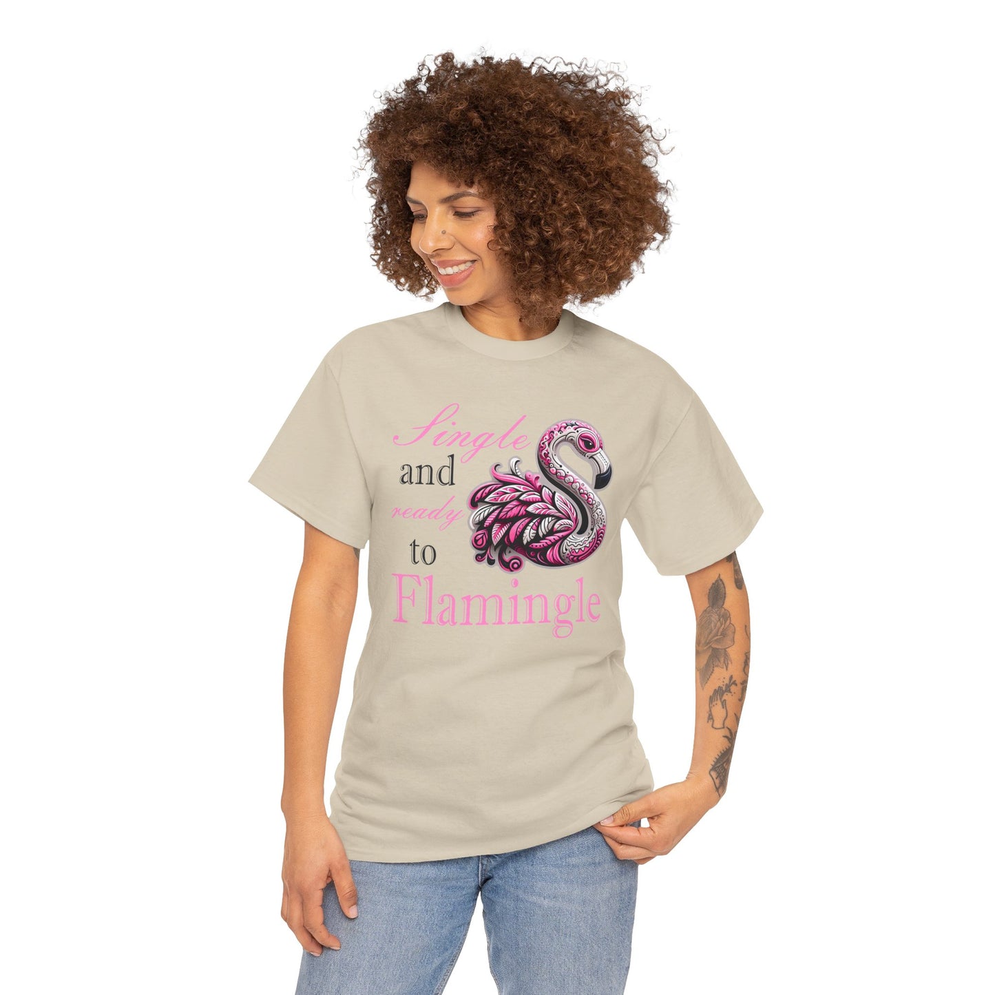 Ready to Flamingle Unisex Heavy Cotton Tee