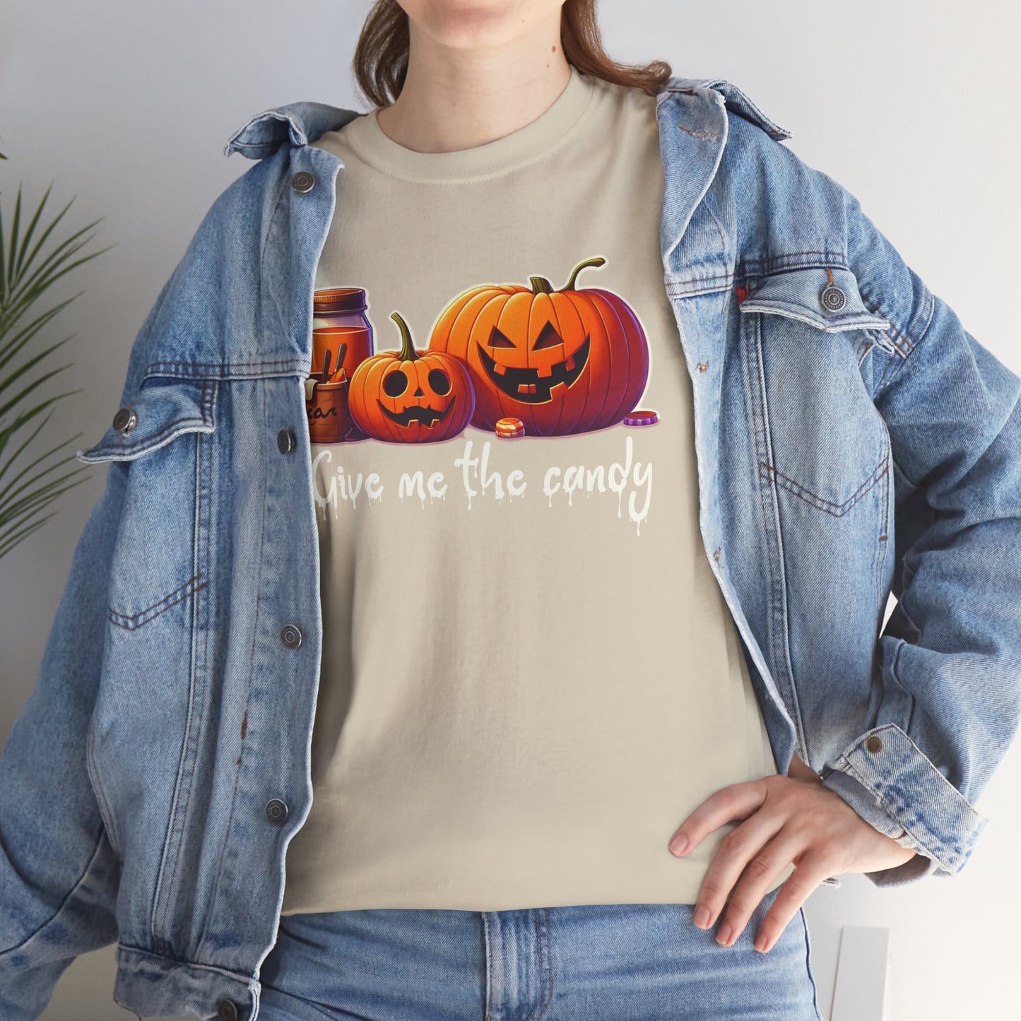 Give me the Candy Halloween Unisex Heavy Cotton Tee